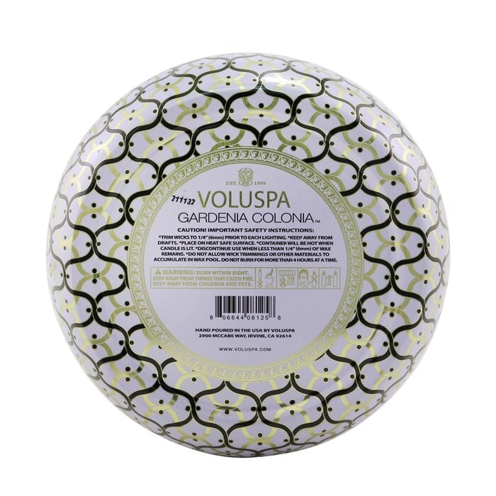 3 Wick Decorative Tin Candle - Gardenia Colonia 340g/12oz by Voluspa - Image 3