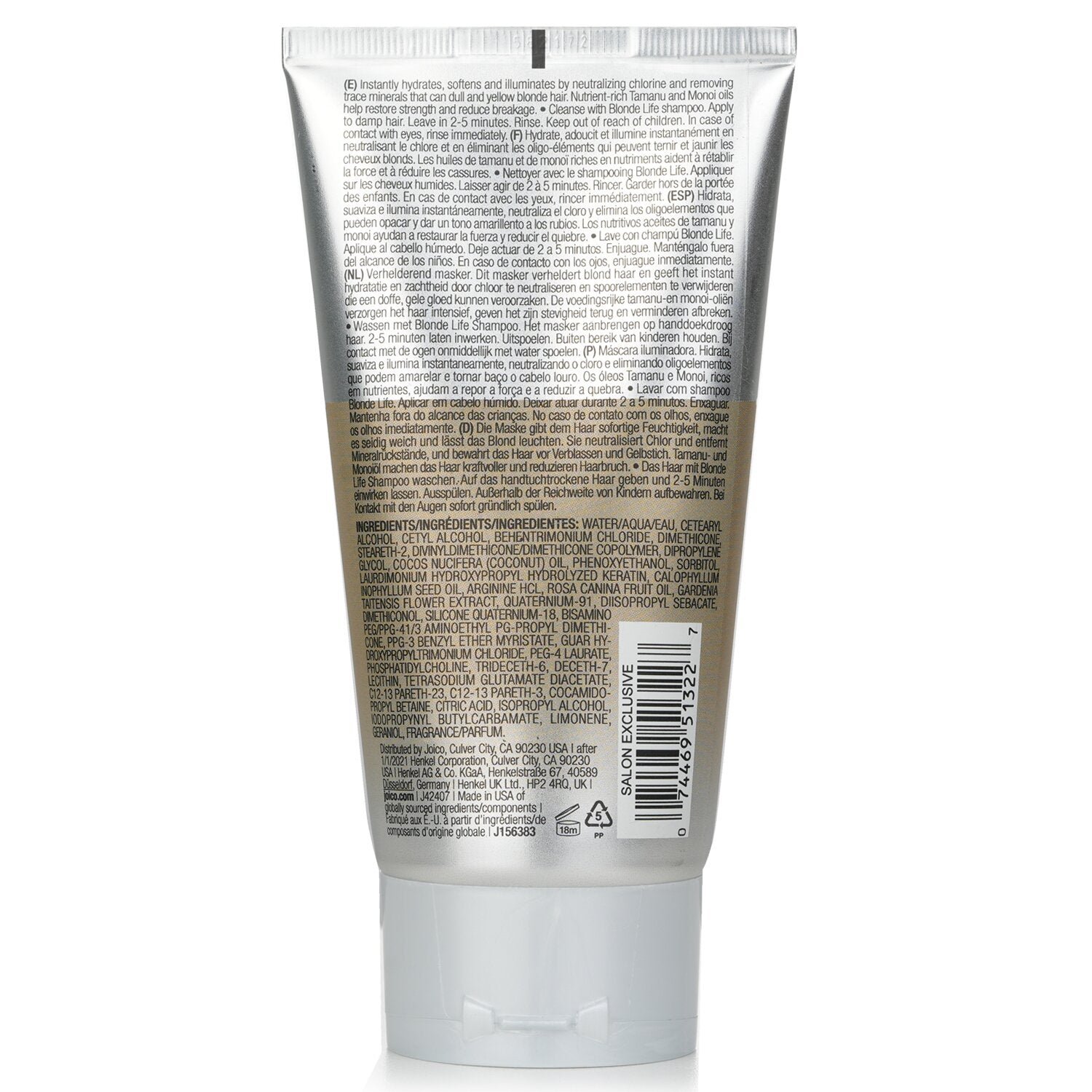 Blonde Life Brightening Masque (To Intensely Hydrate, Detox & Illuminate) by Joico - Image 3