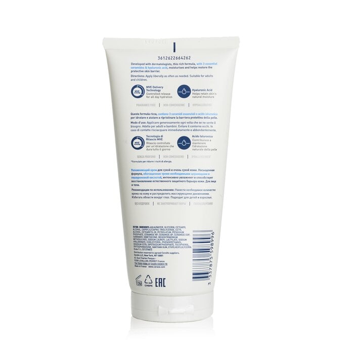 Moisturising Cream For Dry to Very Dry Skin 177ml/6oz by CeraVe - Image 3