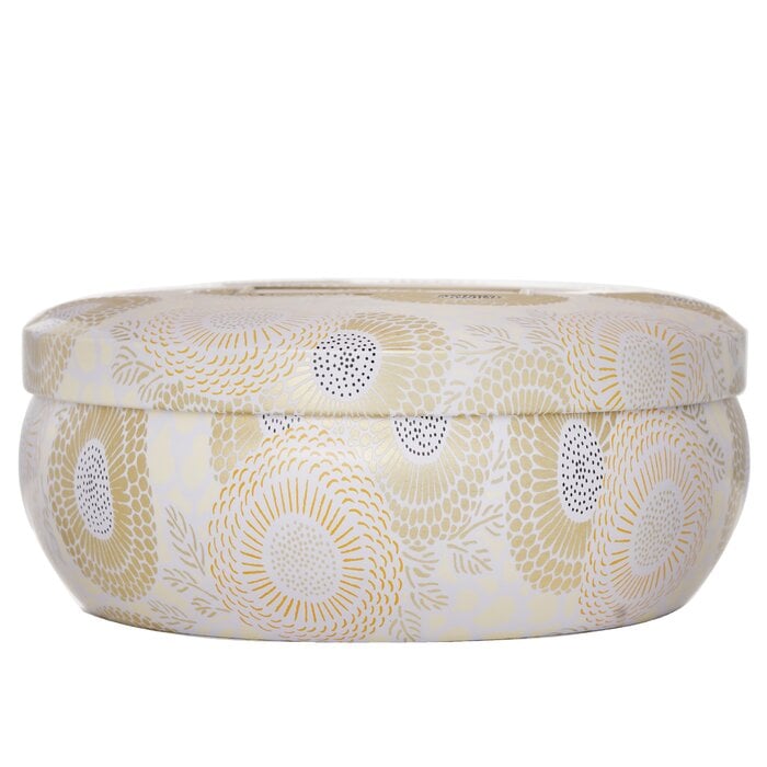 شمع قصدير مزخرف مع 3 فتائل - Nissho Soleil 340g/12oz من فولوسبا - صورة 3
