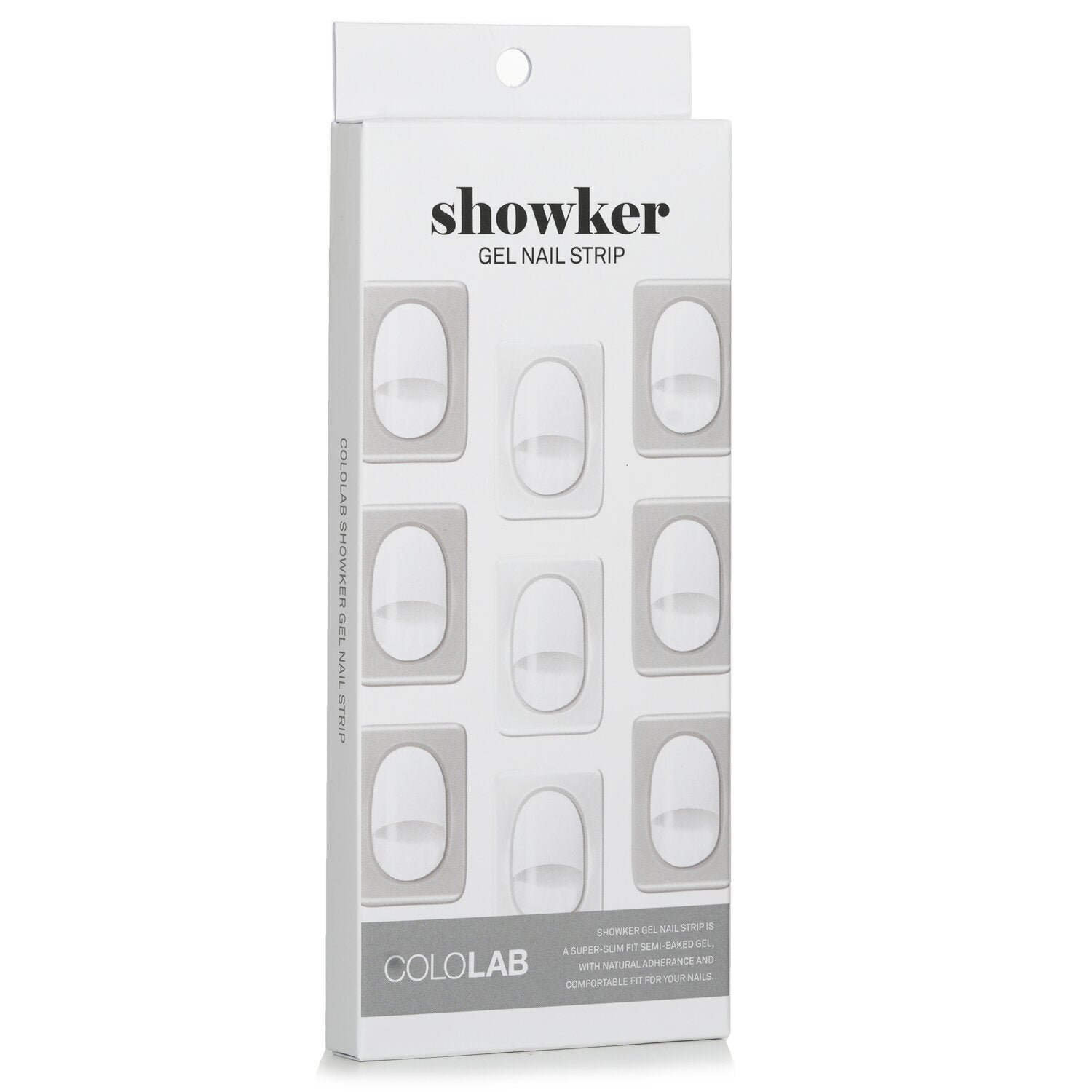 Showker Gel Nail Strip # CNA802 Classic White by Cololab - Image 2