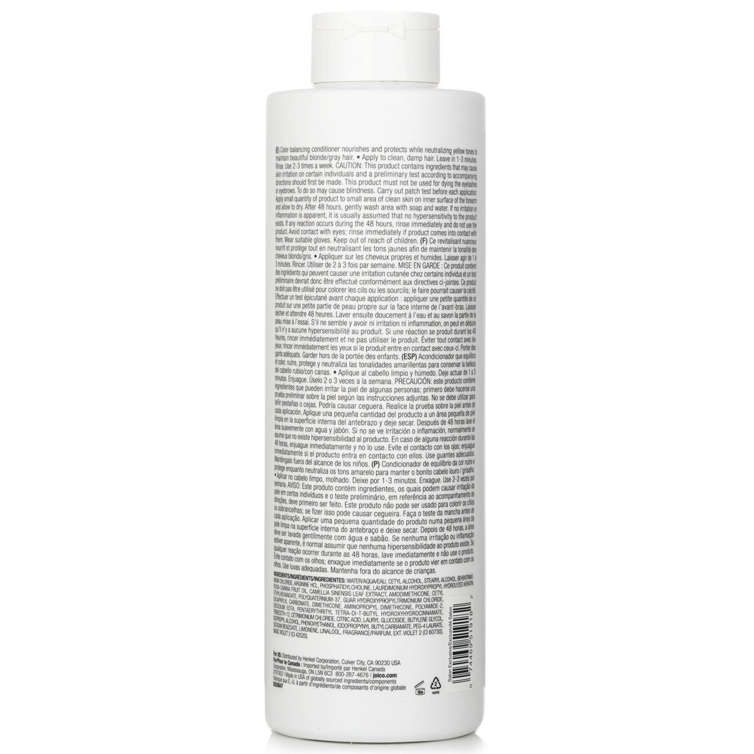 Color Balance Purple Conditioner (Eliminates Brassy/Yellow Tones on Blonde/Gray Hair) by Joico - Image 3