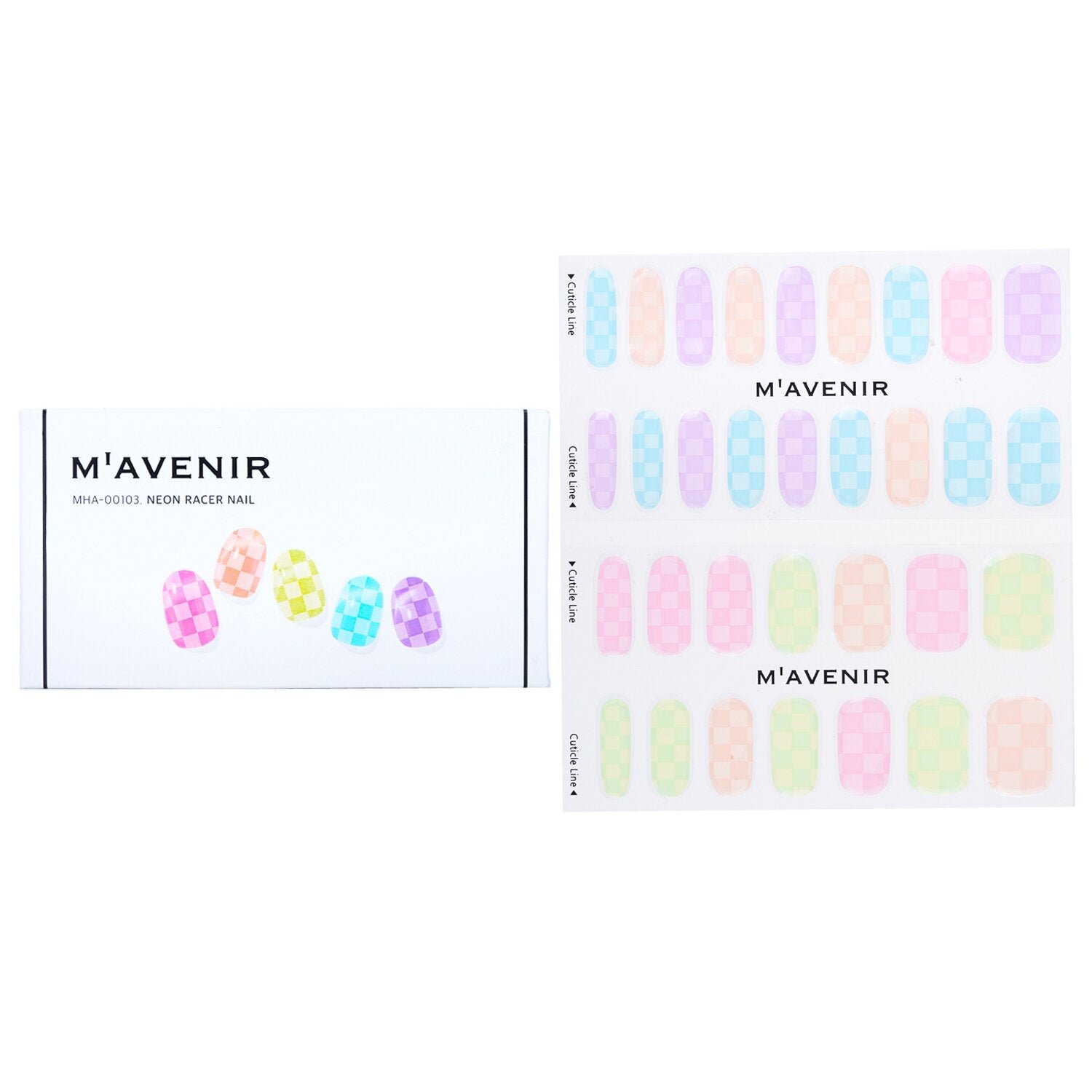 Nail Sticker (Assorted Colour) - # Neon Racer Nail by Mavenir - Image 1