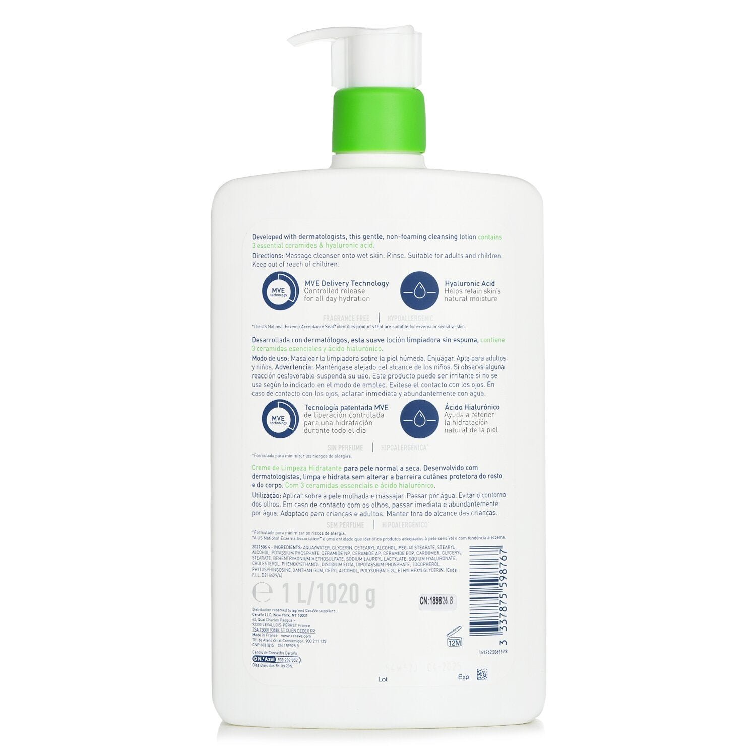 Hydrating Cleanser For Normal to Dry Skin by CeraVe - Image 3