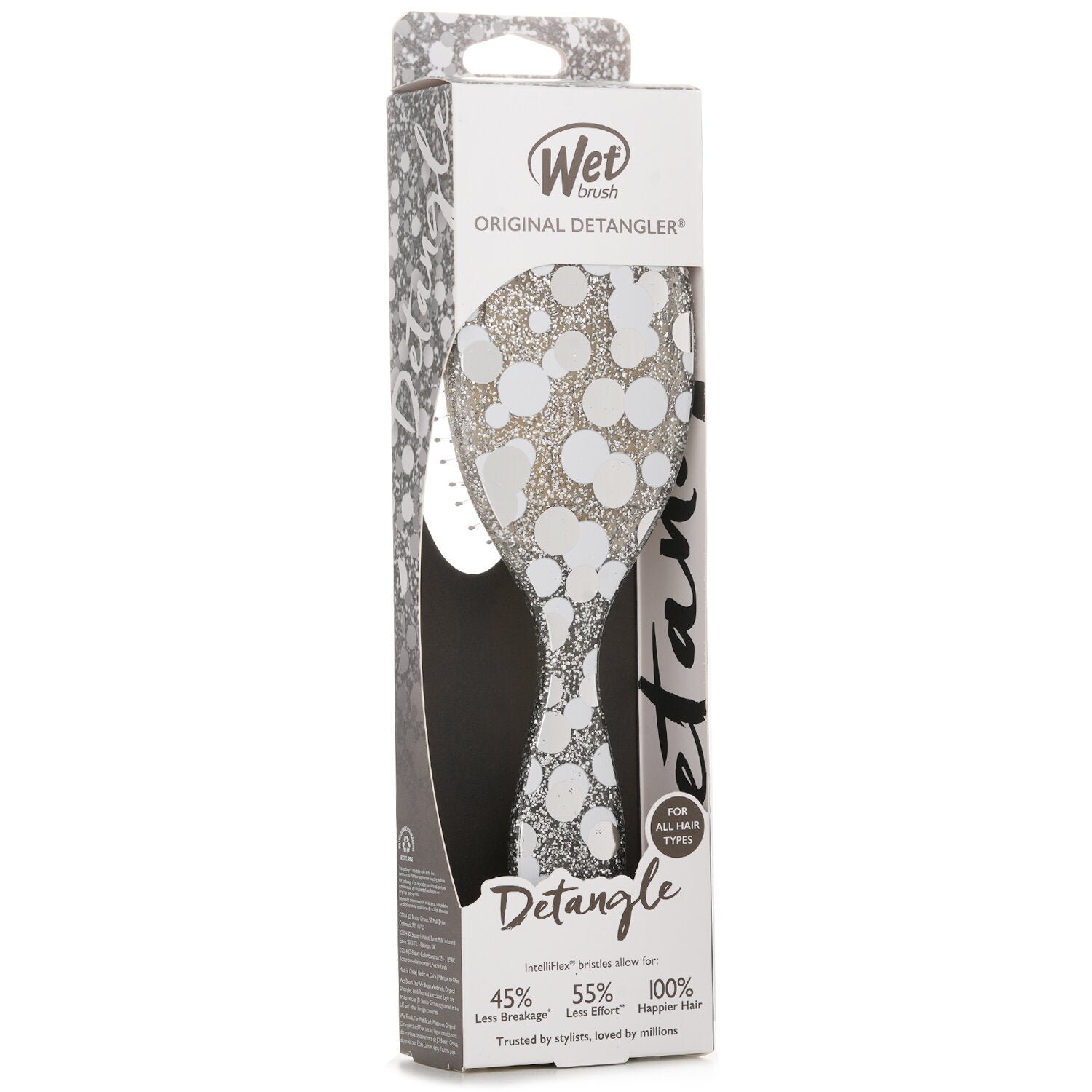 Original Detangler Groovy Disco Silver Hair Brush by Wet Brush - Image 2