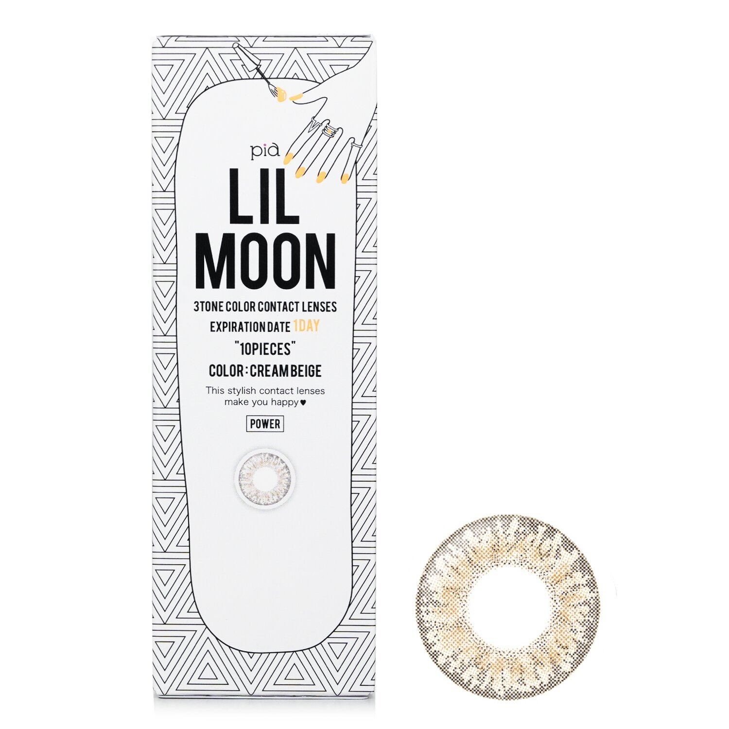 Lilmoon Cream Beige 1 Day Color Contact Lenses - - 2.50 by Pia - Image 1