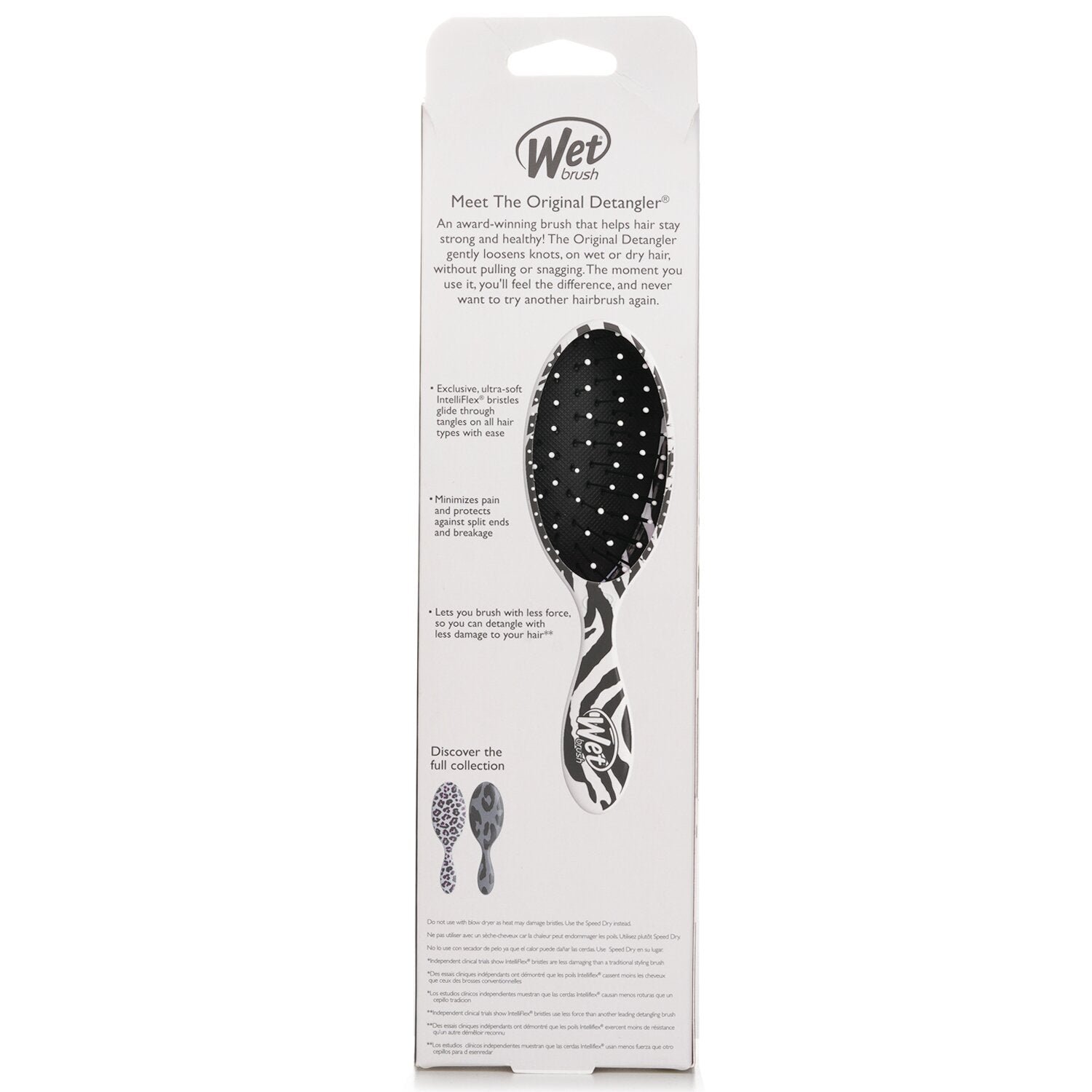 فرشاة أصلية لفك تشابك الشعر سفاري - # Zebra من Wet Brush - صورة 3
