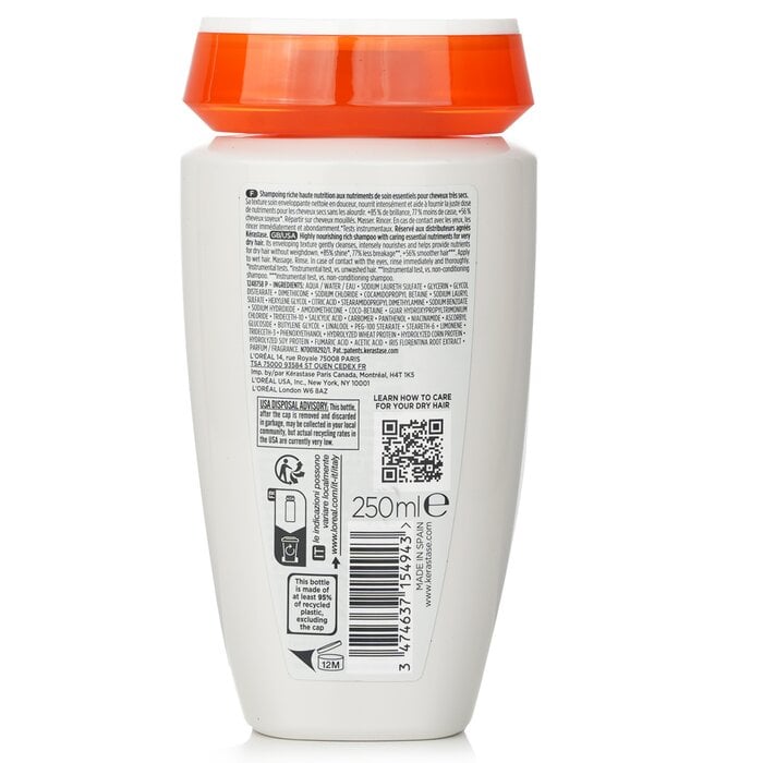 شامبو تغذية عالية ساتين ريتش مع العناصر الغذائية الأساسية للشعر الجاف جدا 250ml/8.5oz من Kerastase - صورة 3