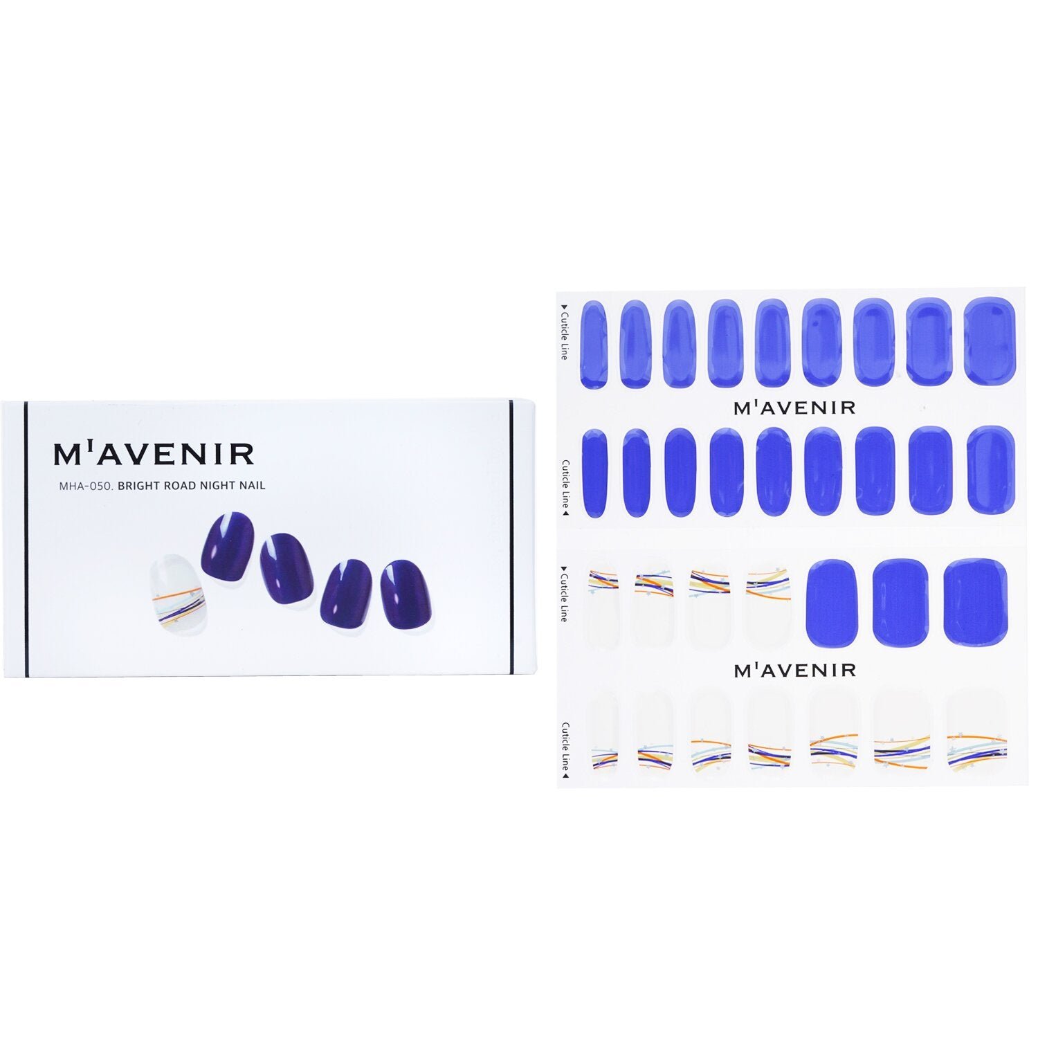 Nail Sticker (Blue) - # Bright Road Night Nail by Mavenir - Image 1