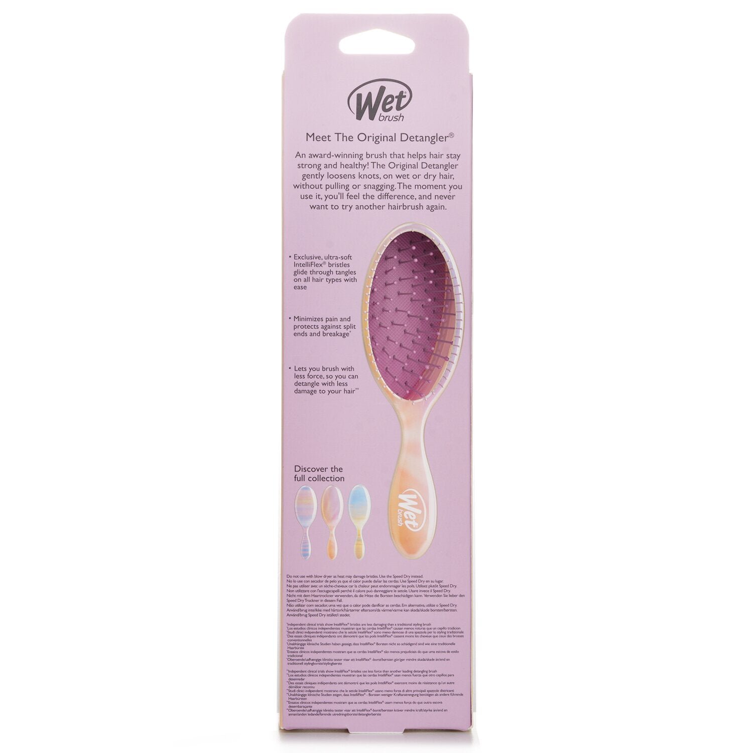 Original Detangler Desert Afterglow Pink Hair Brush by Wet Brush - Image 3