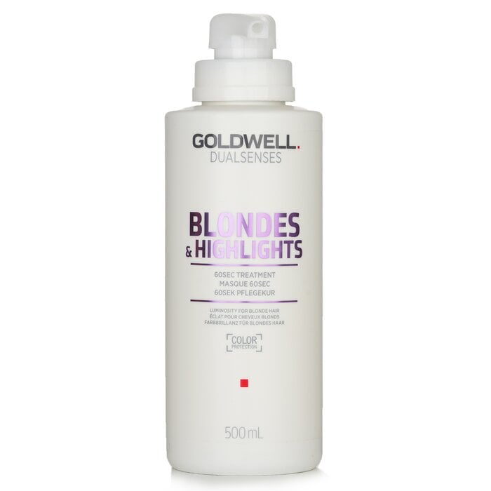 Dual Senses Blondes & Highlights 60SEC Treatment (Luminosity For Blonde Hair) 500ml/16.9oz by Goldwell - Image 1