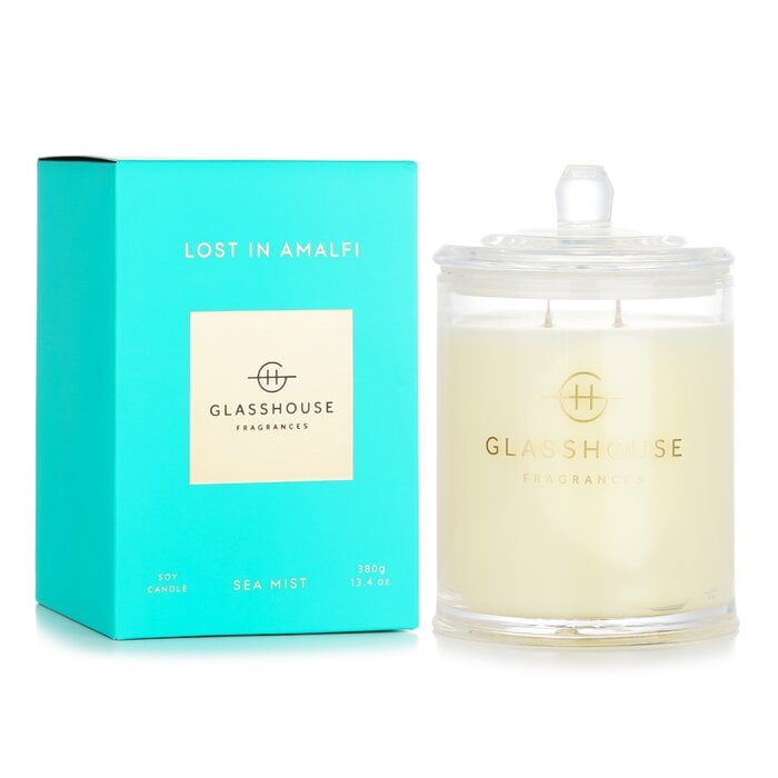 شمع صويا معطر ثلاثي - Lost In Amalfi (رذاذ بحري) 380g/13.4oz من جلاس هاوس - صورة 2