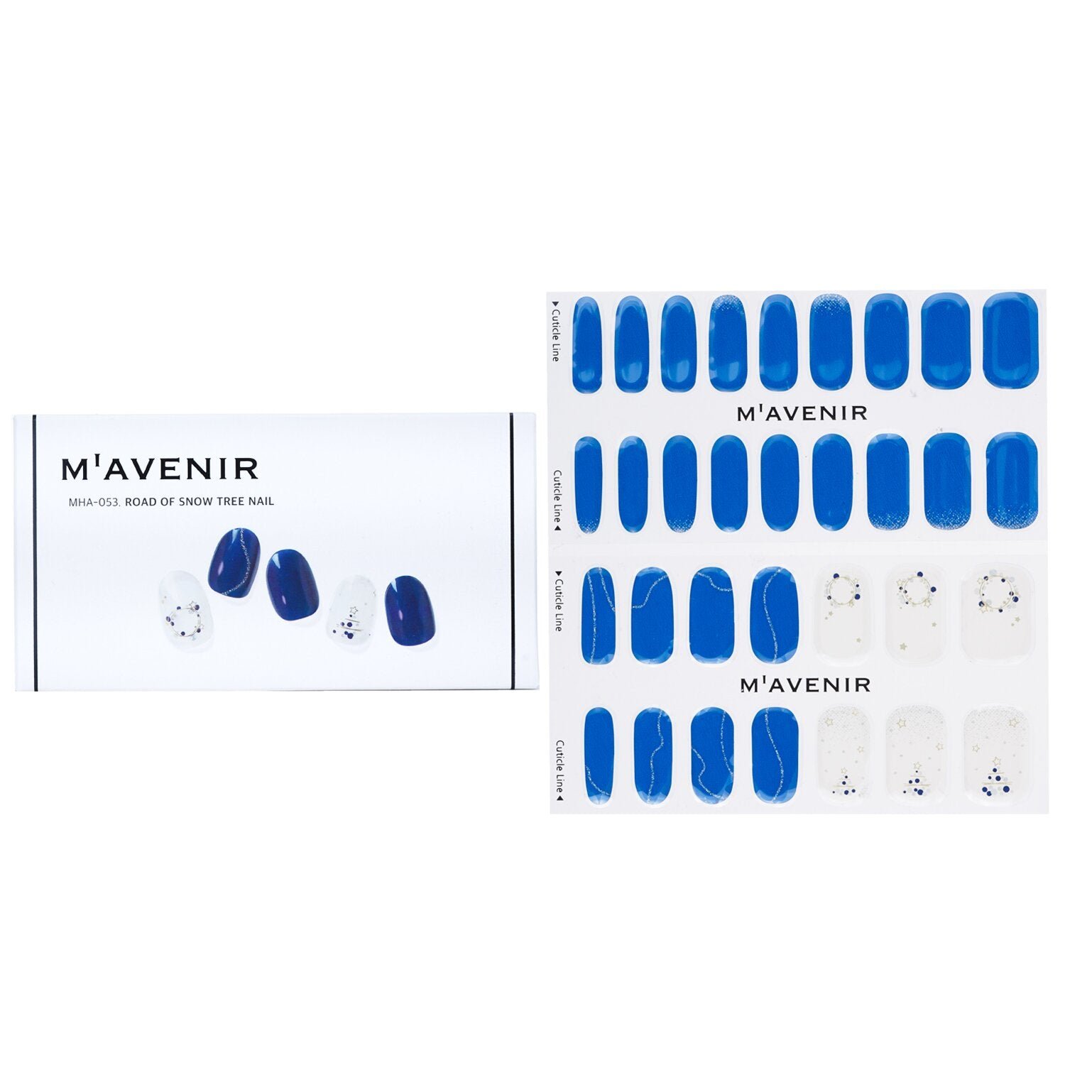 Nail Sticker (Blue) - # Road Of Snow Tree Nail by Mavenir - Image 1