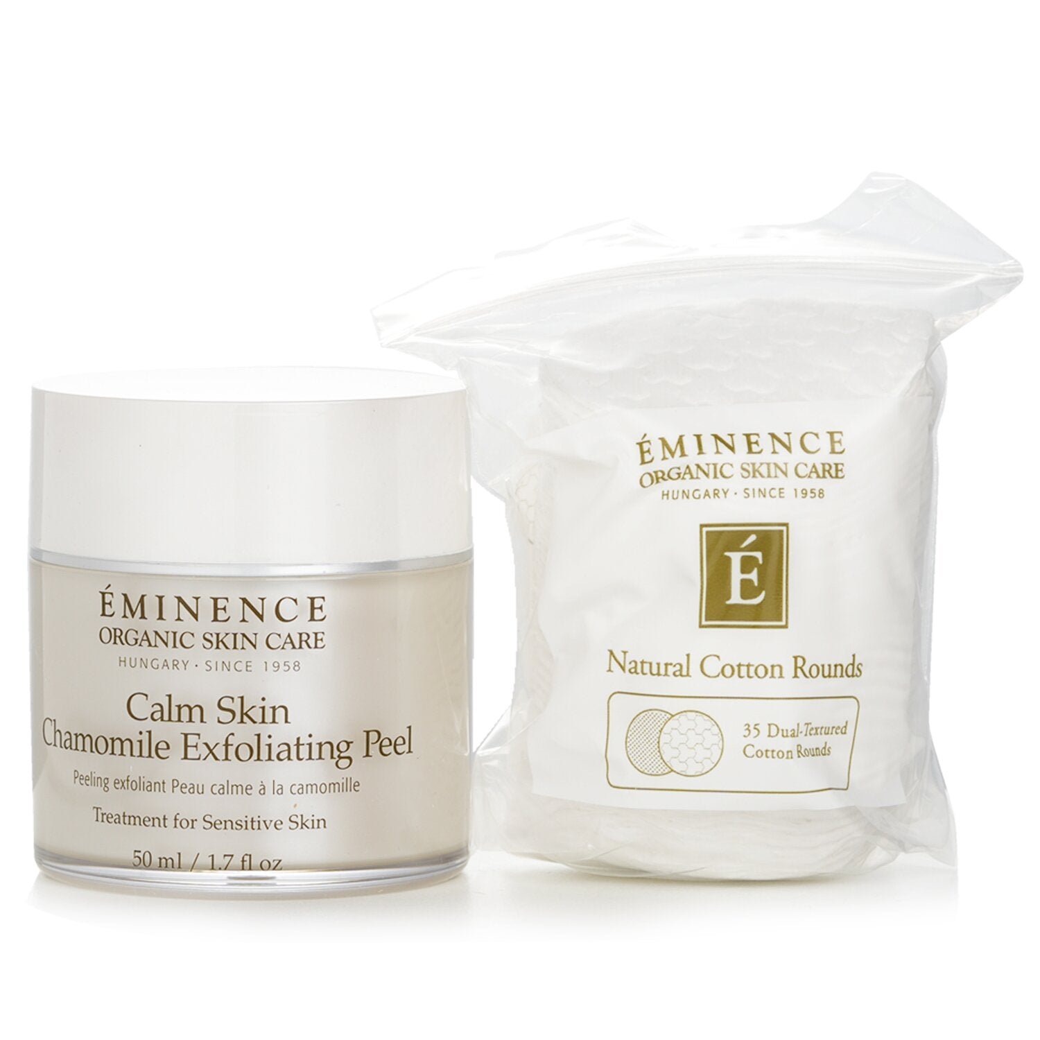 Calm Skin Chamomile Exfoliating Peel (with 35 Dual-Textured Cotton Rounds) by Eminence - Image 1
