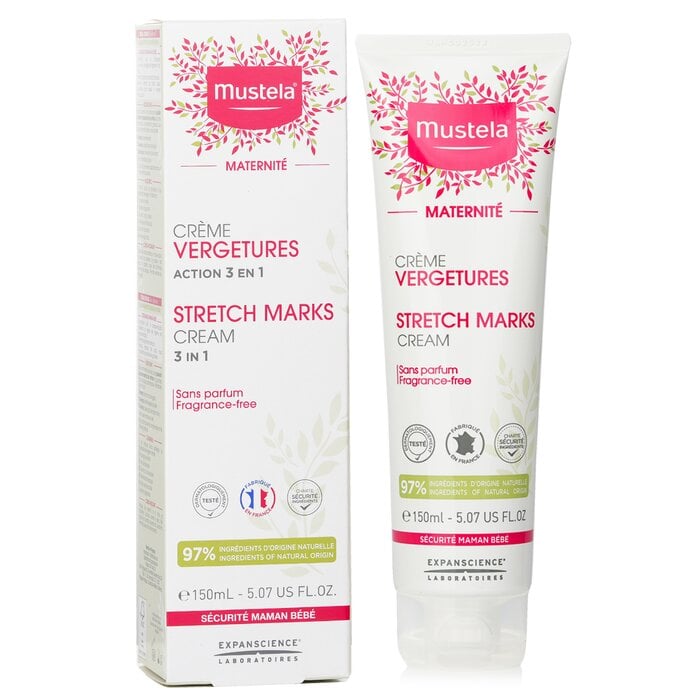 Maternite 3 In 1 Stretch Marks Cream (Fragrance-Free) 150ml/5.07oz by Mustela - Image 2