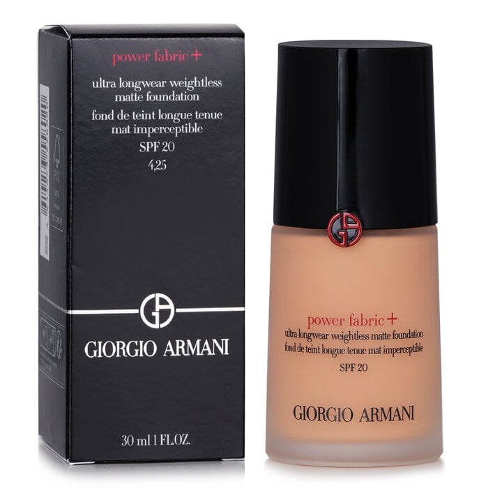 باور فابريك + كريم أساس غير لامع طويل الأمد وعديم الوزن بدرجة حماية SPF 20 - # 4.25 30ml/1oz من Giorgio Armani - صورة 2