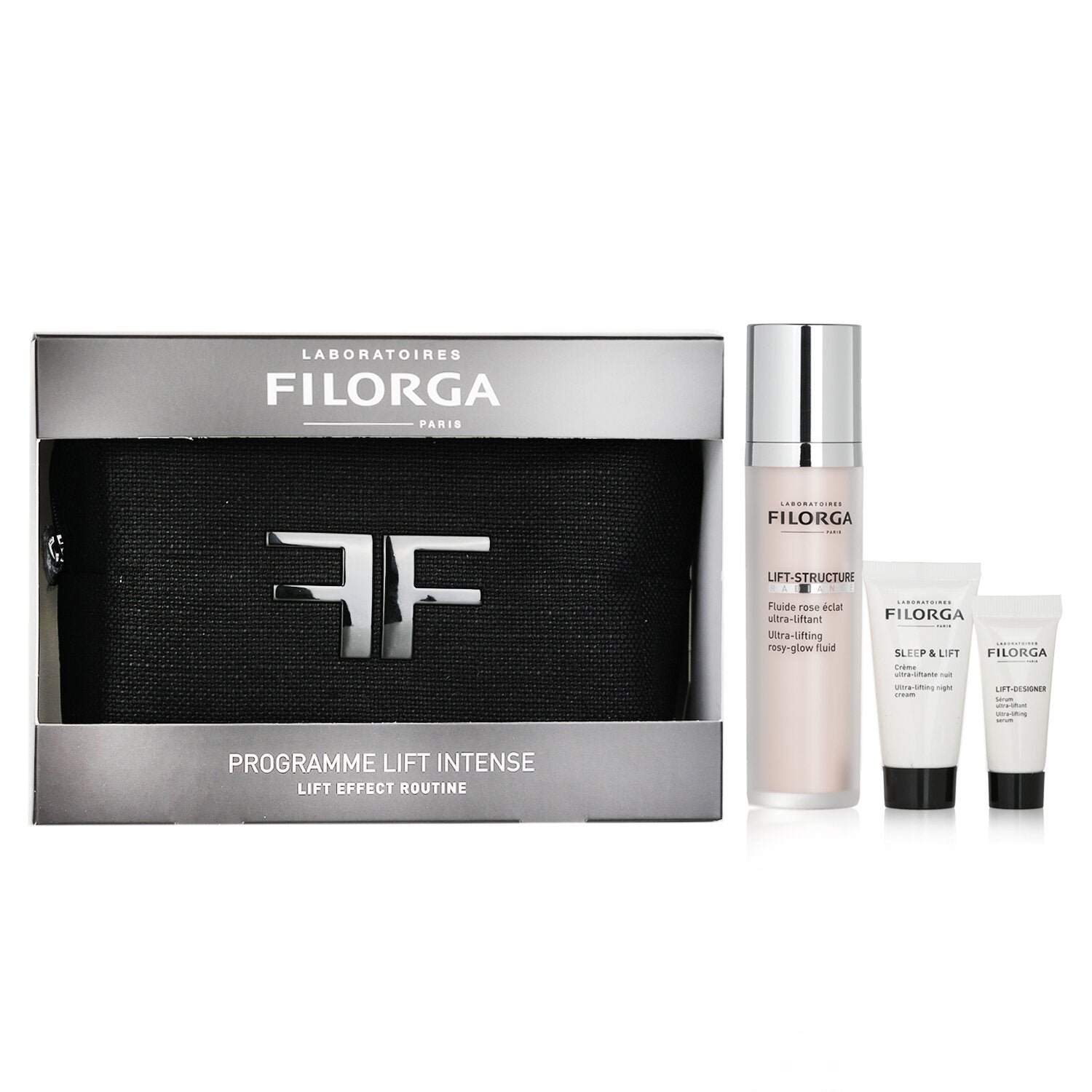 روتين العناية Programme Lift Intense Lift Effect : سائل الاشراقة Lift Structure (50مل) + سيرم Lift-Designer (7مل) + كريم Sleep & Lift (15مل) + حقيبة من Filorga - صورة 2