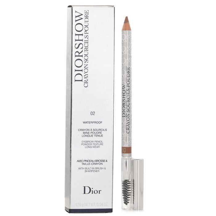 Diorshow Waterproof Crayon Sourcils Poudre - # 02 Chestnut 1.19g/0.04oz by Christian Dior - Image 2