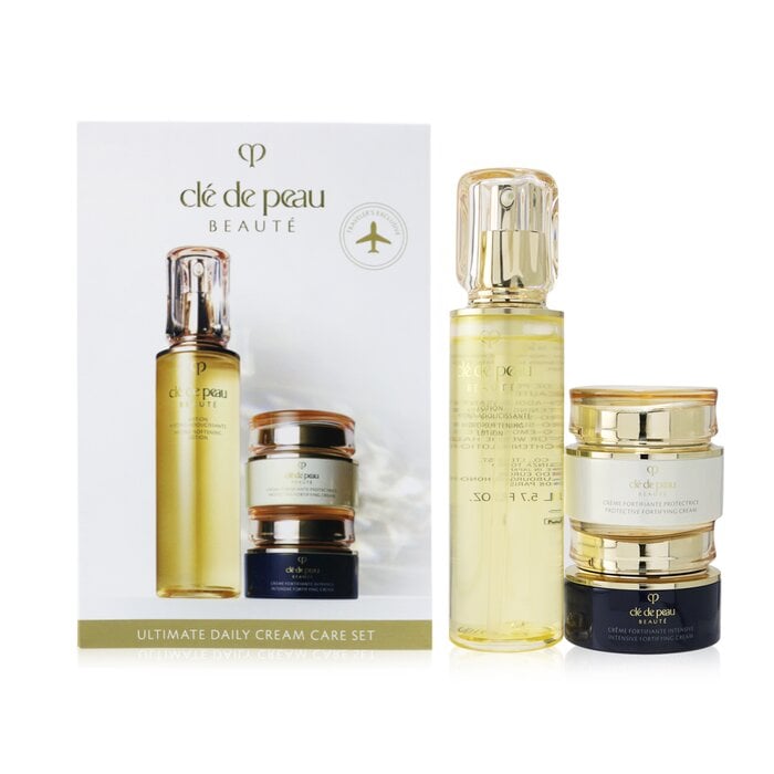 Ultimate Daily Cream Care Set: Hydro-Softening Lotion N+ Protective Fortifying Cream N SPF 25+ Intensive Fortifying Cream N 3pcs by Cle De Peau - Image 2
