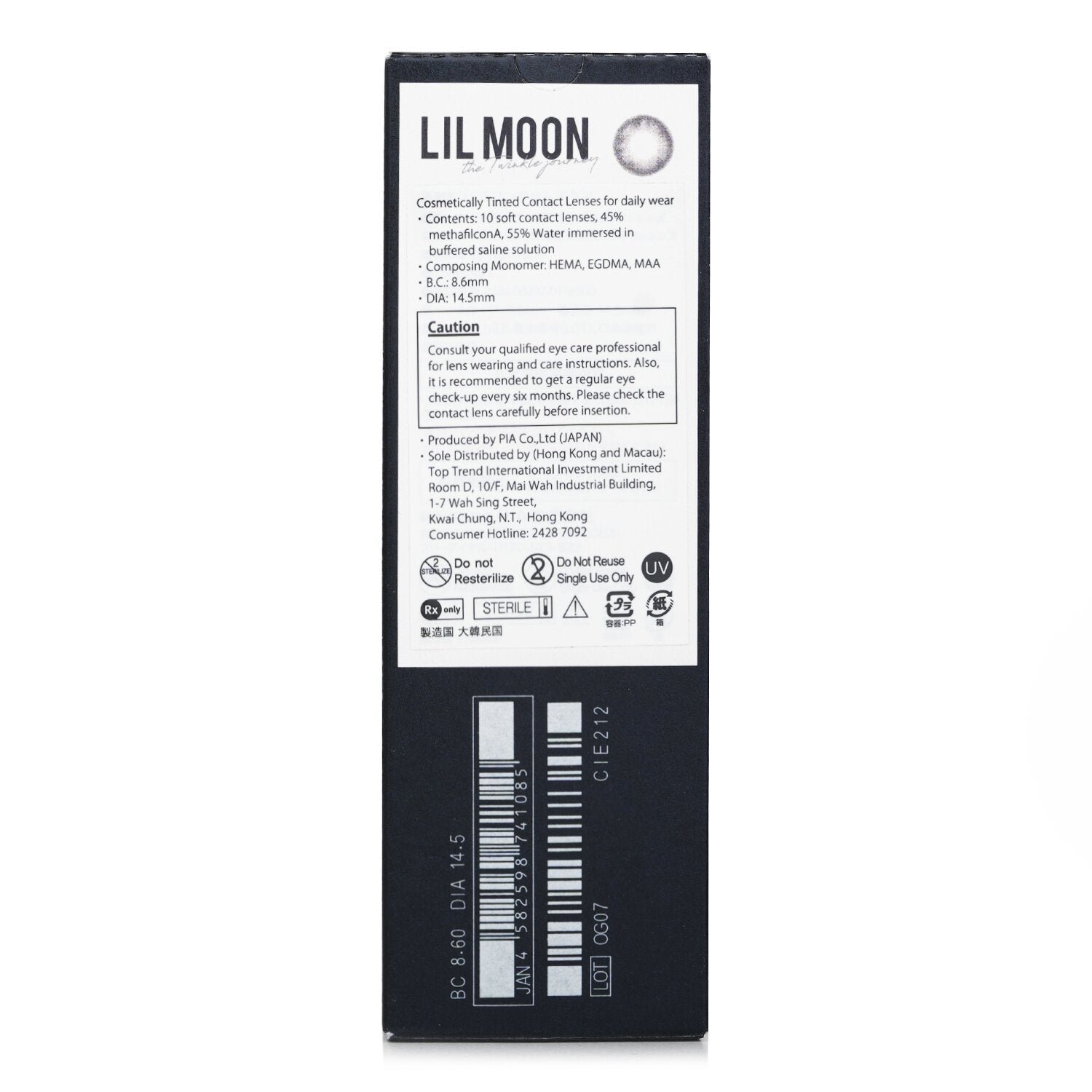 Lilmoon Rusty Gray 1 Day Color Contact Lenses - - 3.00 by Pia - Image 3