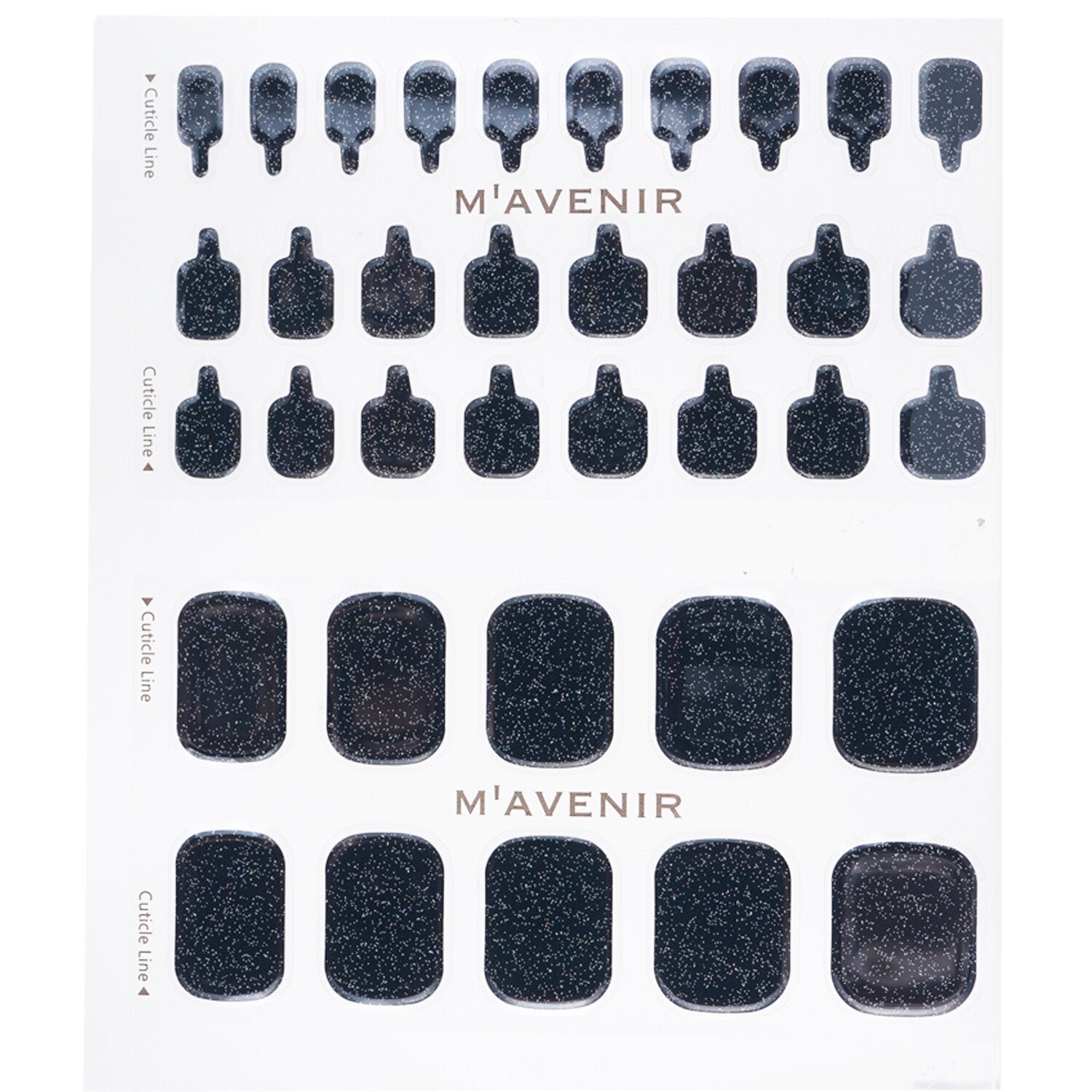 Nail Sticker (Black) - # The Milky Way Pedi by Mavenir - Image 2