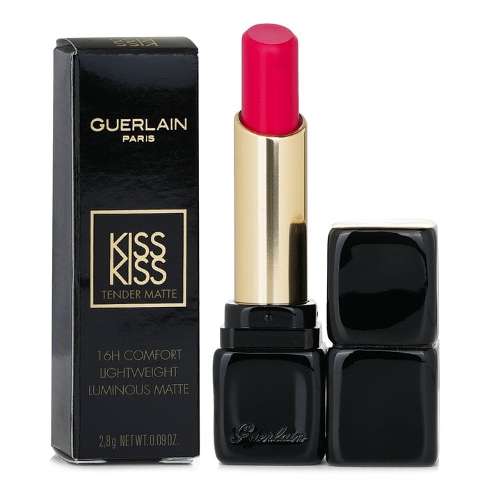 أحمر شفاه غير لامع Kisskiss Tender - # 666 Lucky Pink 2.8g/0.09oz من Guerlain - صورة 2