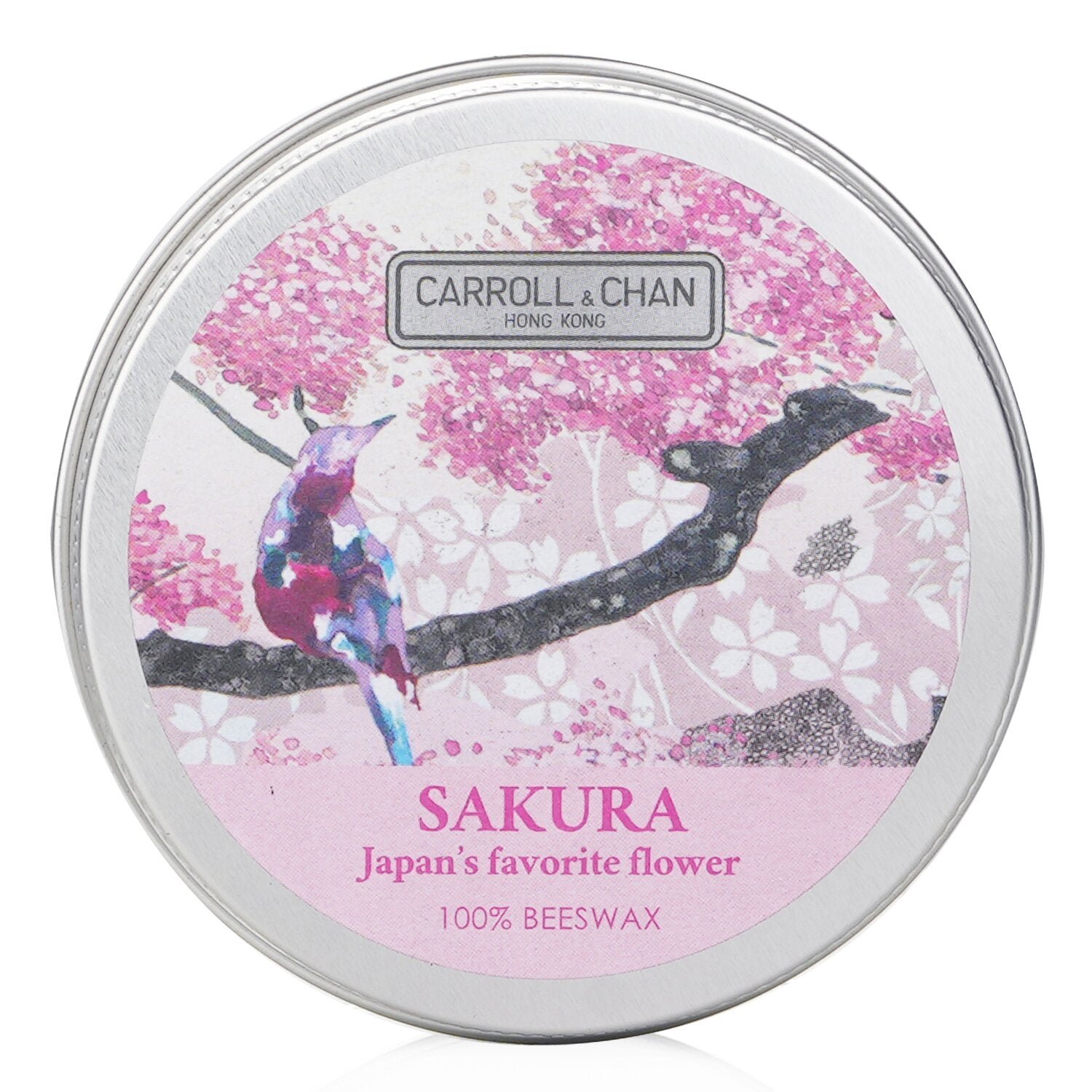 100% Beeswax Mini Tin Candle - # Sakura by Carroll & Chan - Image 1