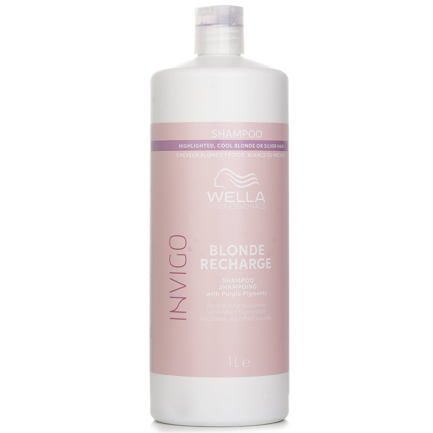 Invigo Blonde Recharge Shampoo With Purple Pigments Highlighted, Cool Blonde Or Silver Hair by Wella - Image 2