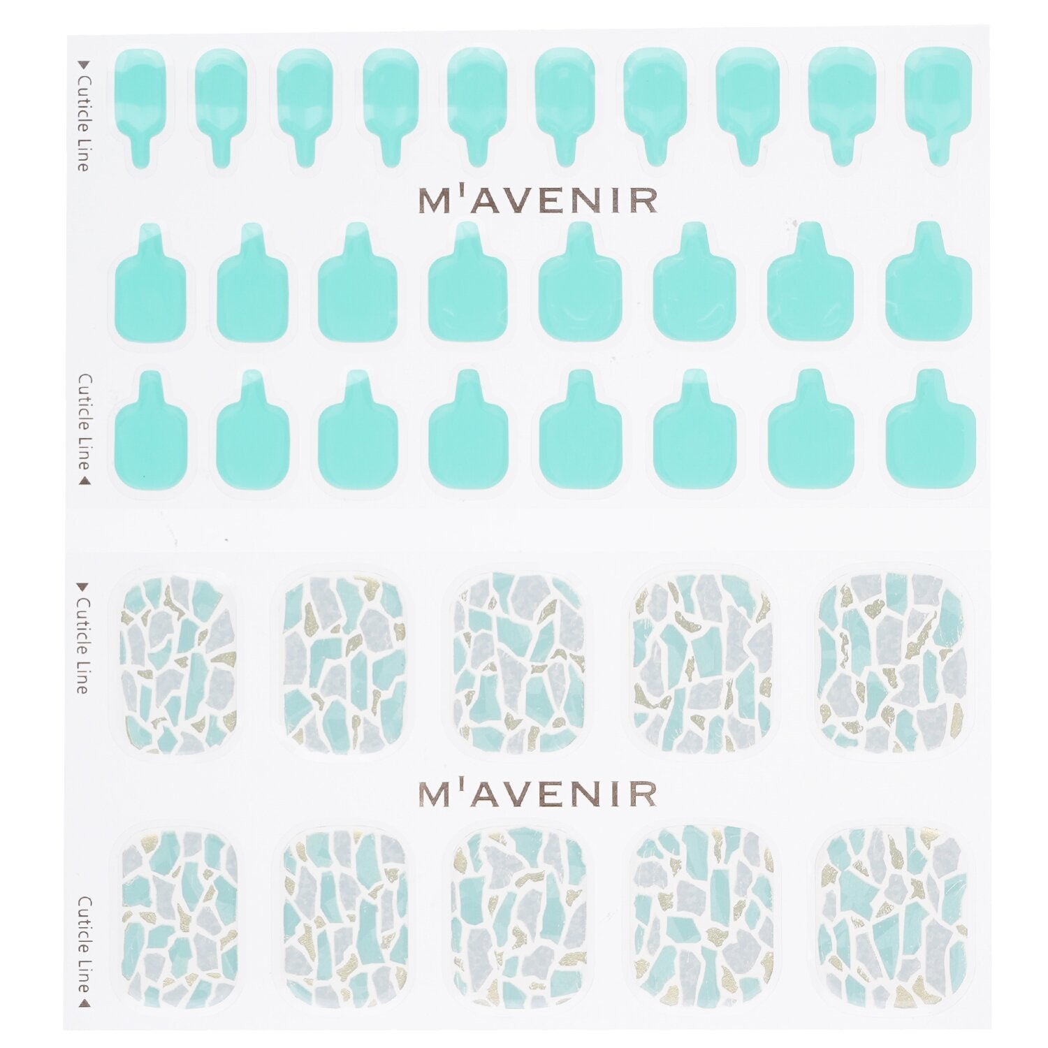 Nail Sticker (Blue) - # Shell With Jade Pedi by Mavenir - Image 2