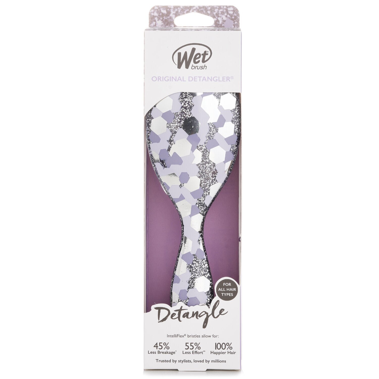 Original Detangler Groovy Disco Purple Hair Brush من Wet Brush - صورة 1