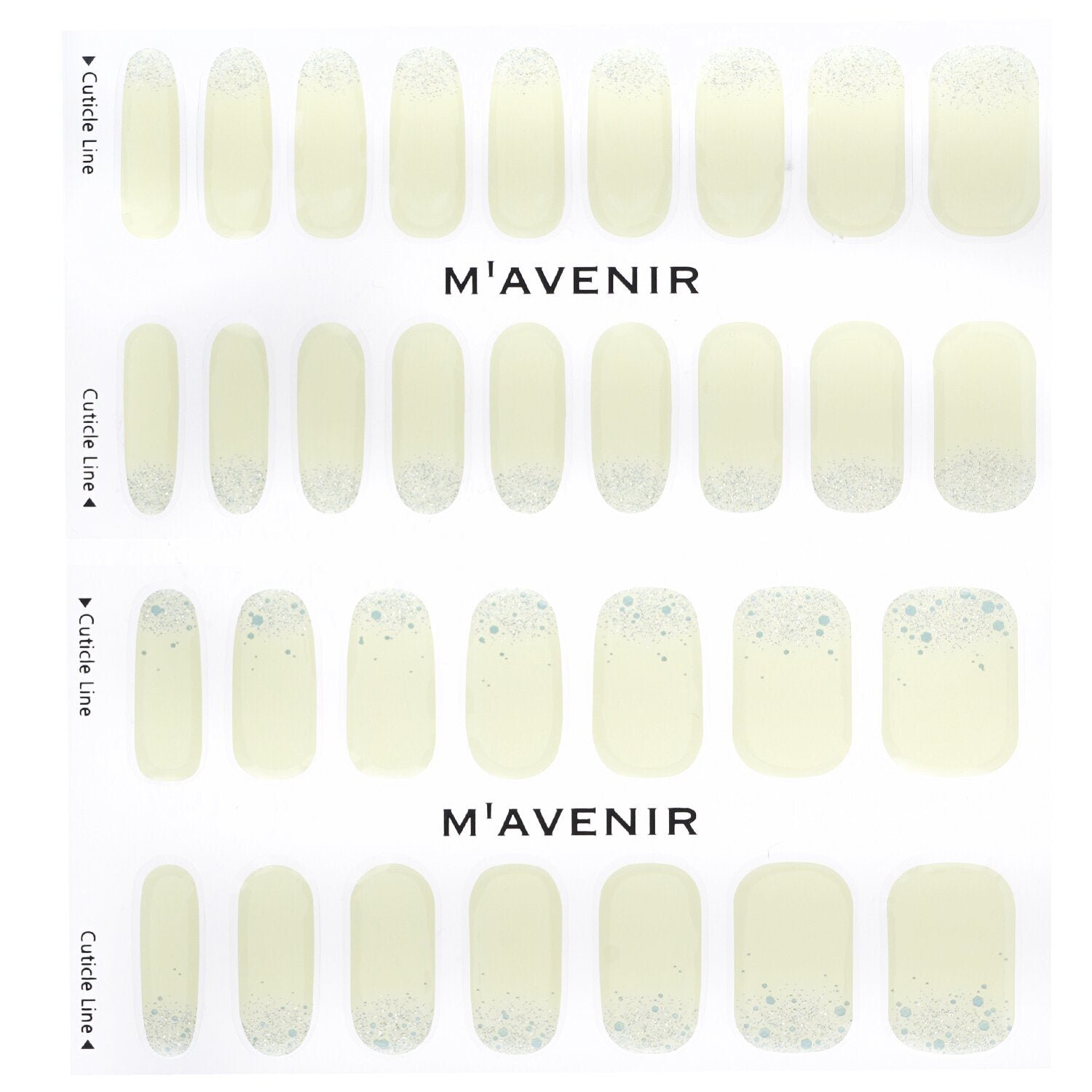 Nail Sticker (White) - # Lemon Cream Fiesta Nail by Mavenir - Image 2