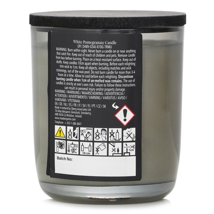 Natural Wax Candle - White Pomegranate 210g/7.4oz by Max Benjamin - Image 3