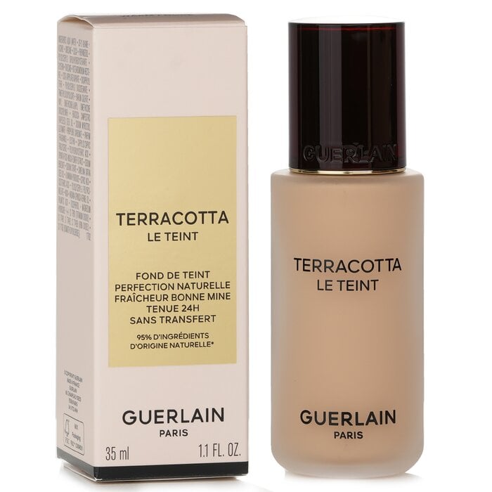 Terracotta Le Teint Healthy Glow Natural Perfection Foundation 24H Wear No Transfer - # 1W Warm 35ml/1.1oz by Guerlain - Image 2