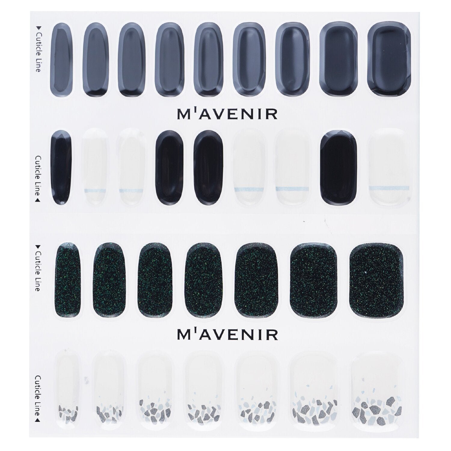Nail Sticker (Black) - # Shell With Milky Way Nail by Mavenir - Image 2
