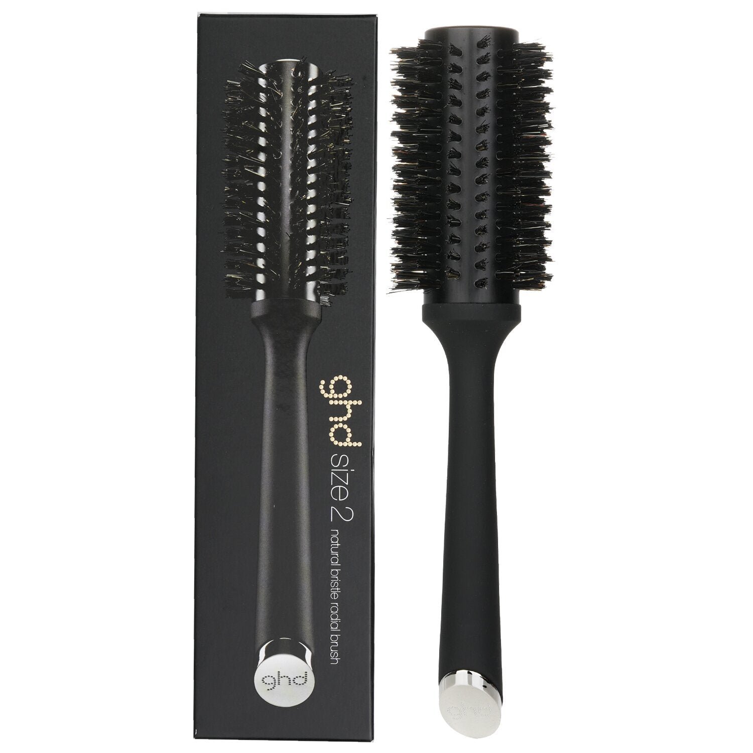 Natural Bristle Radial Brush Size 2 (35mm Barrel) Hair Brushes - # Black من GHD - صورة 2