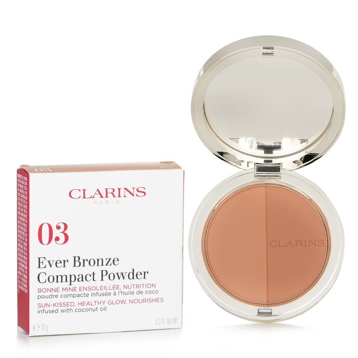 بودرة مضغوطة من إيفر برونز - # 03 ديب 10g/0.3oz من Clarins - صورة 2
