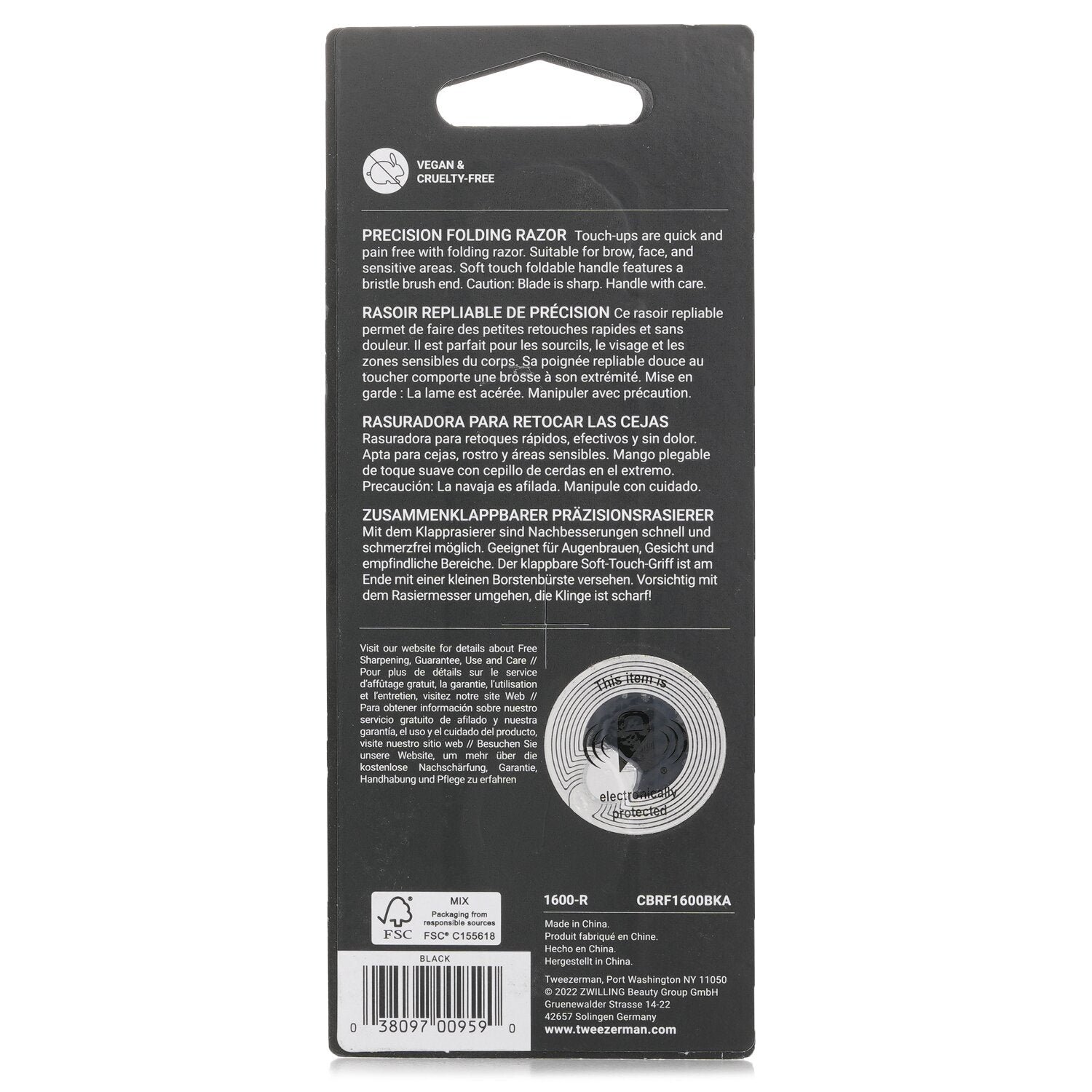 Precision Folding Brow Razor - Lavendar by Tweezerman - Image 3