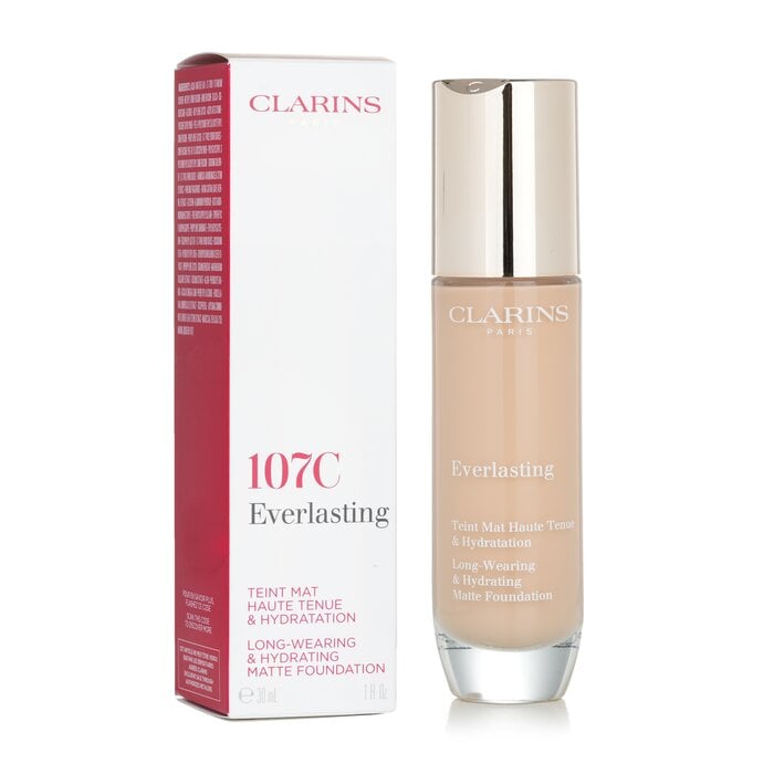 أساس مرطب غير لامع طويل الأمد - # 107C بيج 30ml/1oz من Clarins - صورة 2