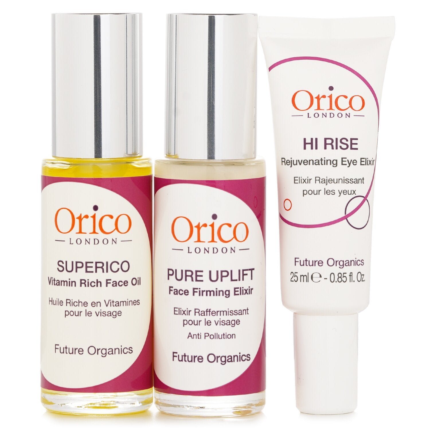 Age Resist Trio: Face Oil 30ml/1.01oz + Firming Elixir 30ml/1.01oz + Eye Elixir 25ml/0.85oz by Orico London - Image 2