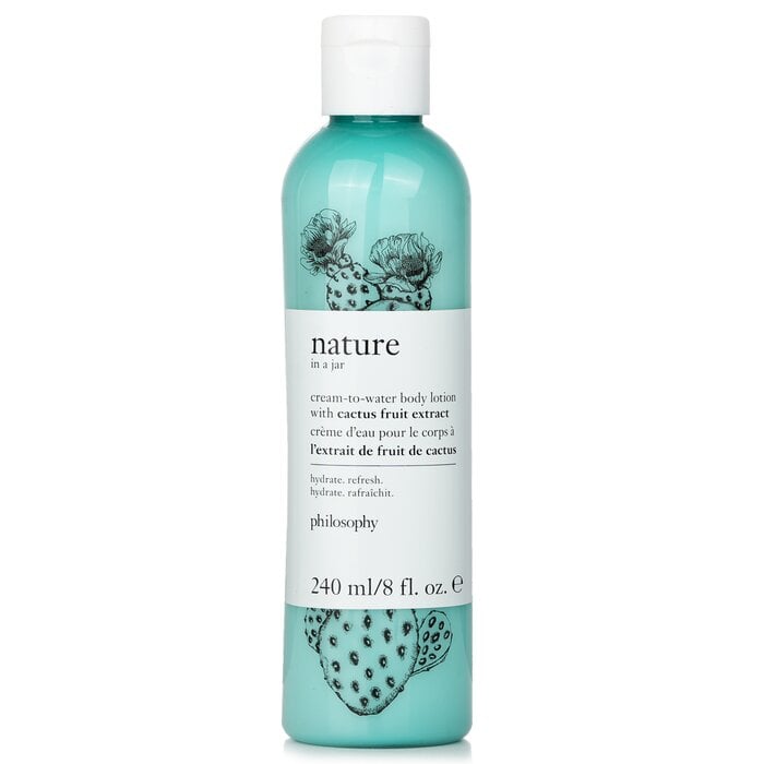 غسول كريمي مائي للجسم Nature In A Jar بمستخلص ثمرة الصبار 240ml/8oz من Philosophy - صورة 1