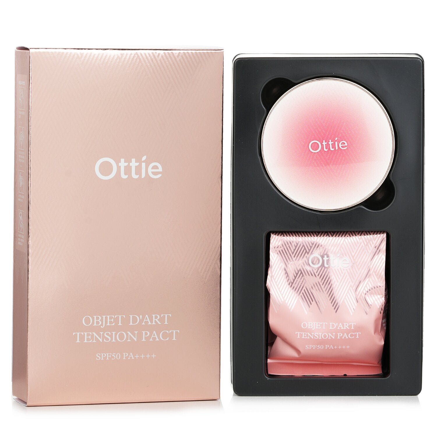 Objet D’art Tension Pact SPF50 PA++++ & Refill # 23 Natural by Ottie - Image 1