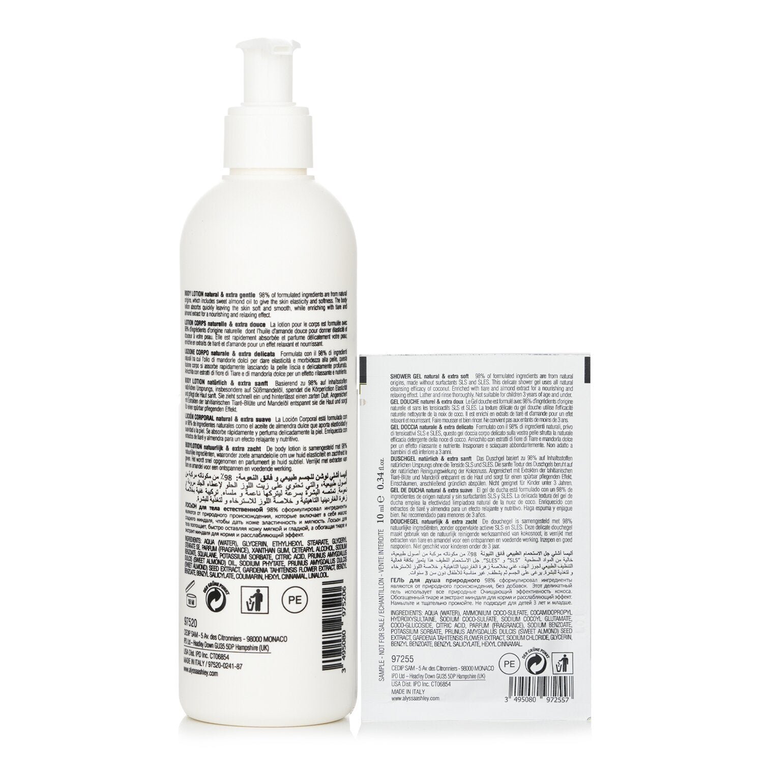 Biolab Tiare & Almond Body Lotion + Shower Gel + Massager by Alyssa Ashley - Image 3