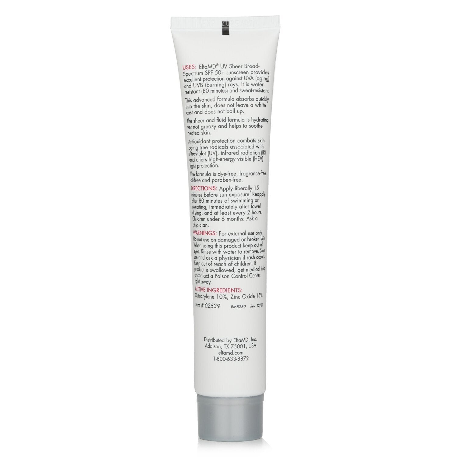 UV Sheer Broad-Spectrum SPF 50+ Sunscreen (For Face and Body) by EltaMD - Image 3