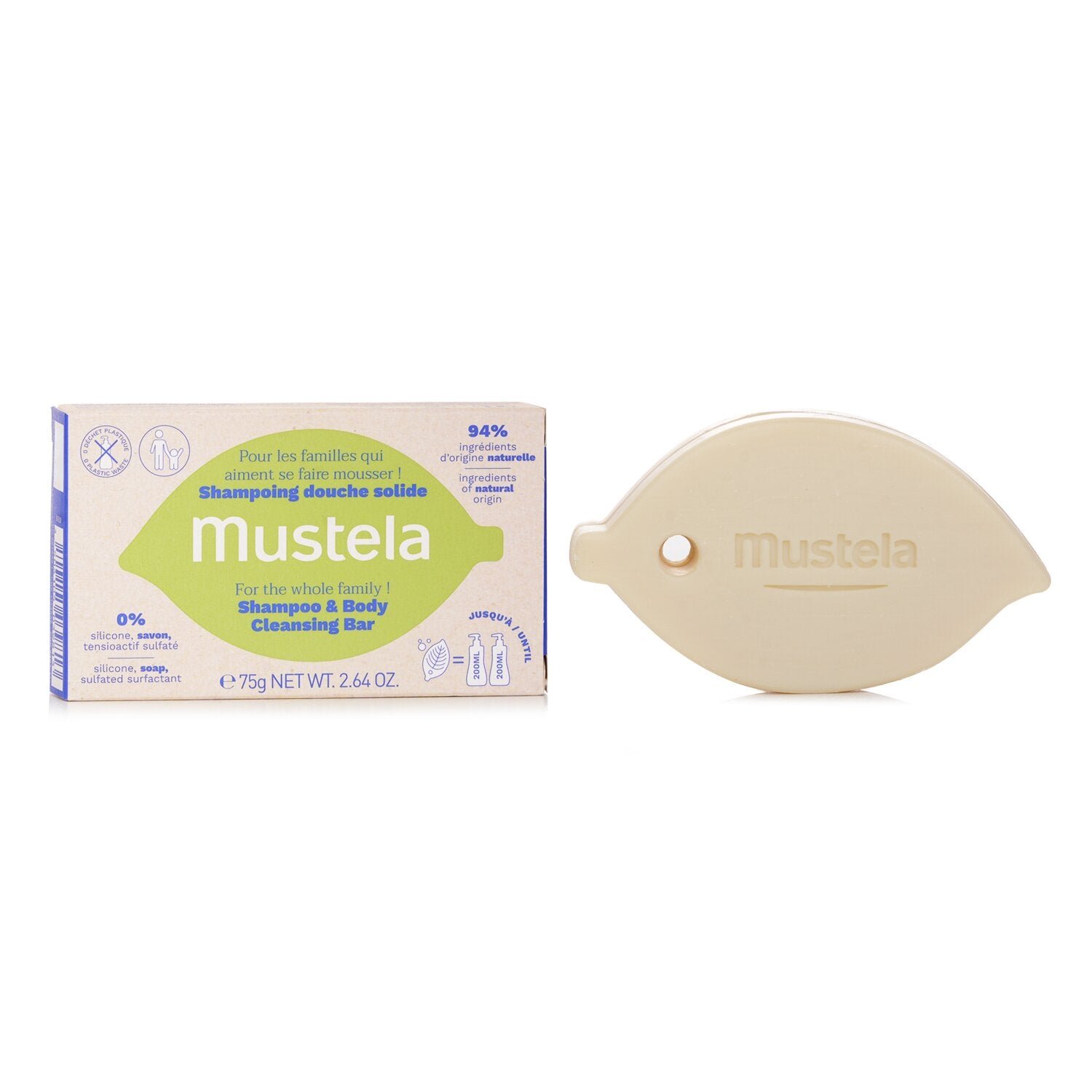 Hair & Body Cleansing Bar من Mustela - صورة 2