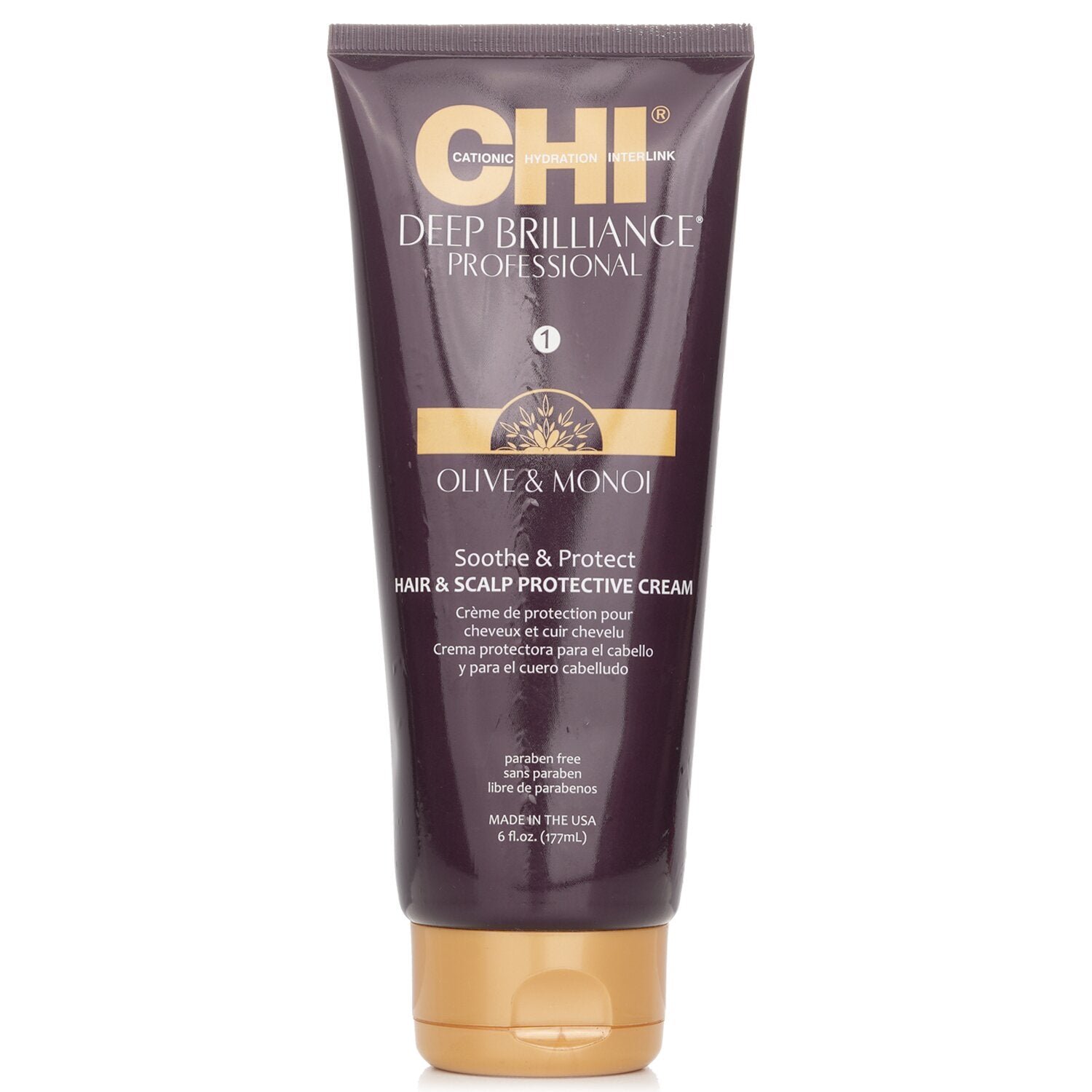 Deep Brilliance Olive & Monoi Soothe & Protect Hair & Scalp Protective Cream by CHI - Image 1