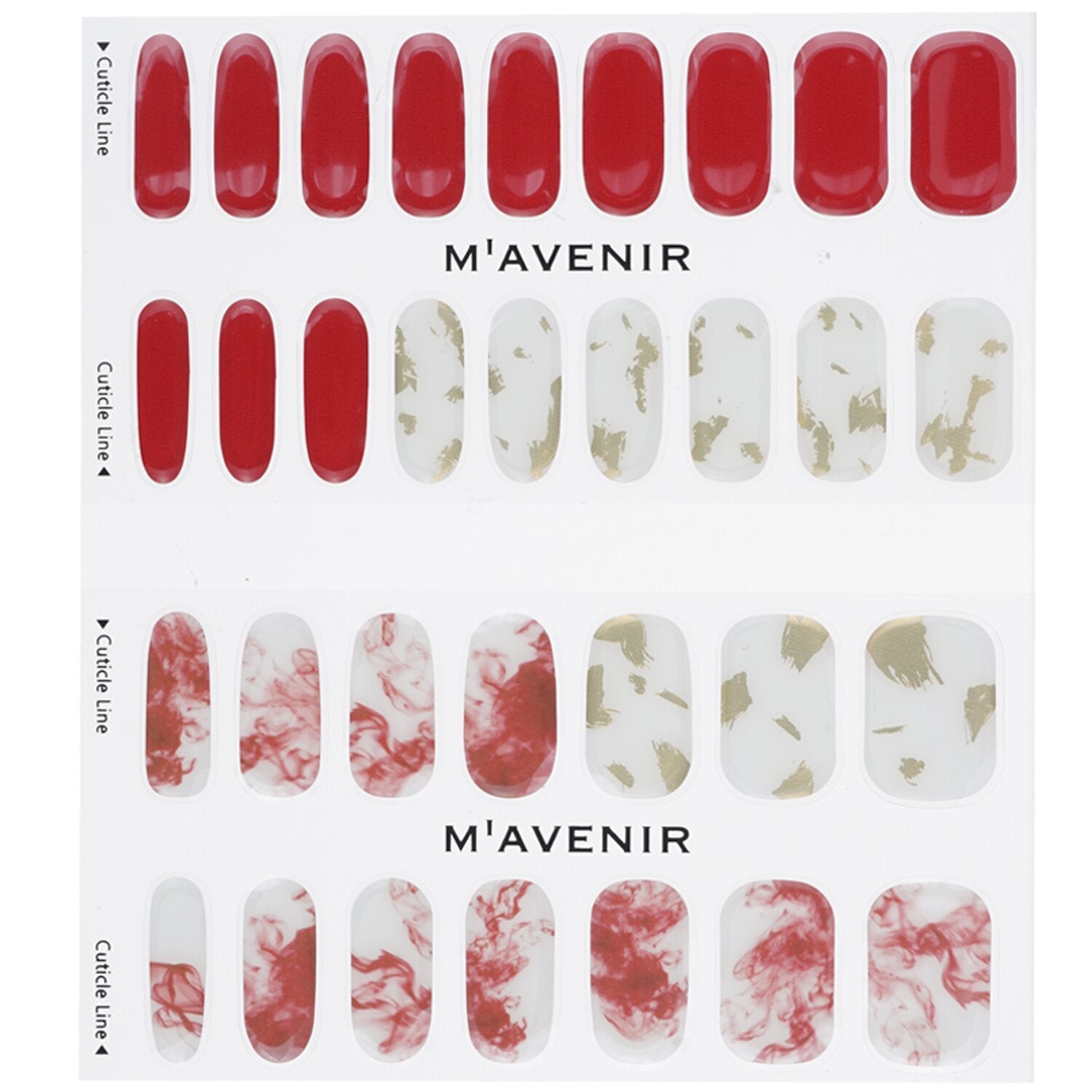 Nail Sticker (Red) - # Vino Splash Nail by Mavenir - Image 2