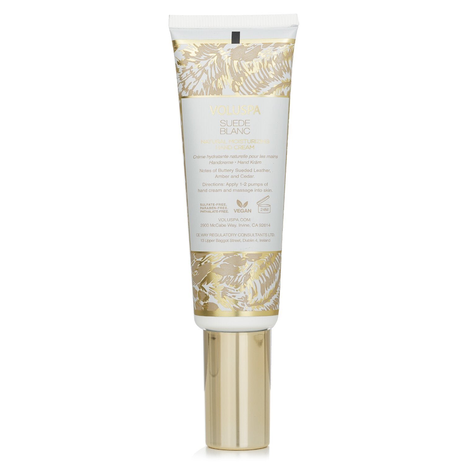 Suede Blanc Hand Cream - Buttery Sueded Leather, Amber and Cedar by Voluspa - Image 3