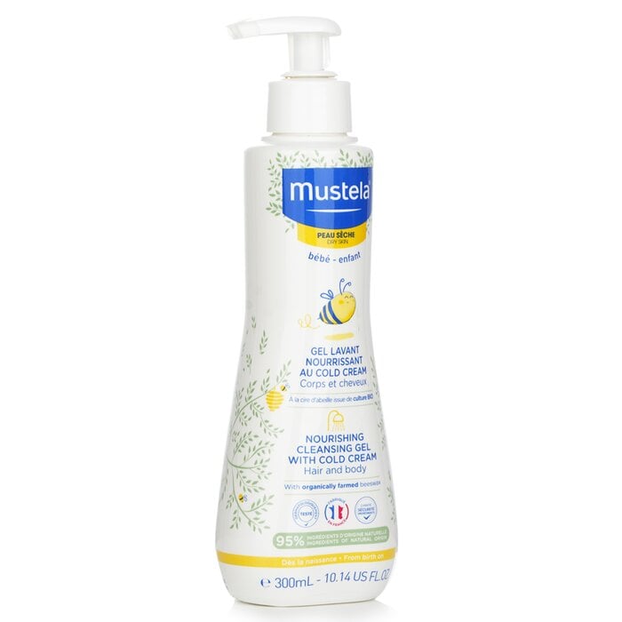 Nourishing Cleansing Gel with Cold Cream For Hair & Body - For Dry Skin 300ml/10.14oz by Mustela - Image 2