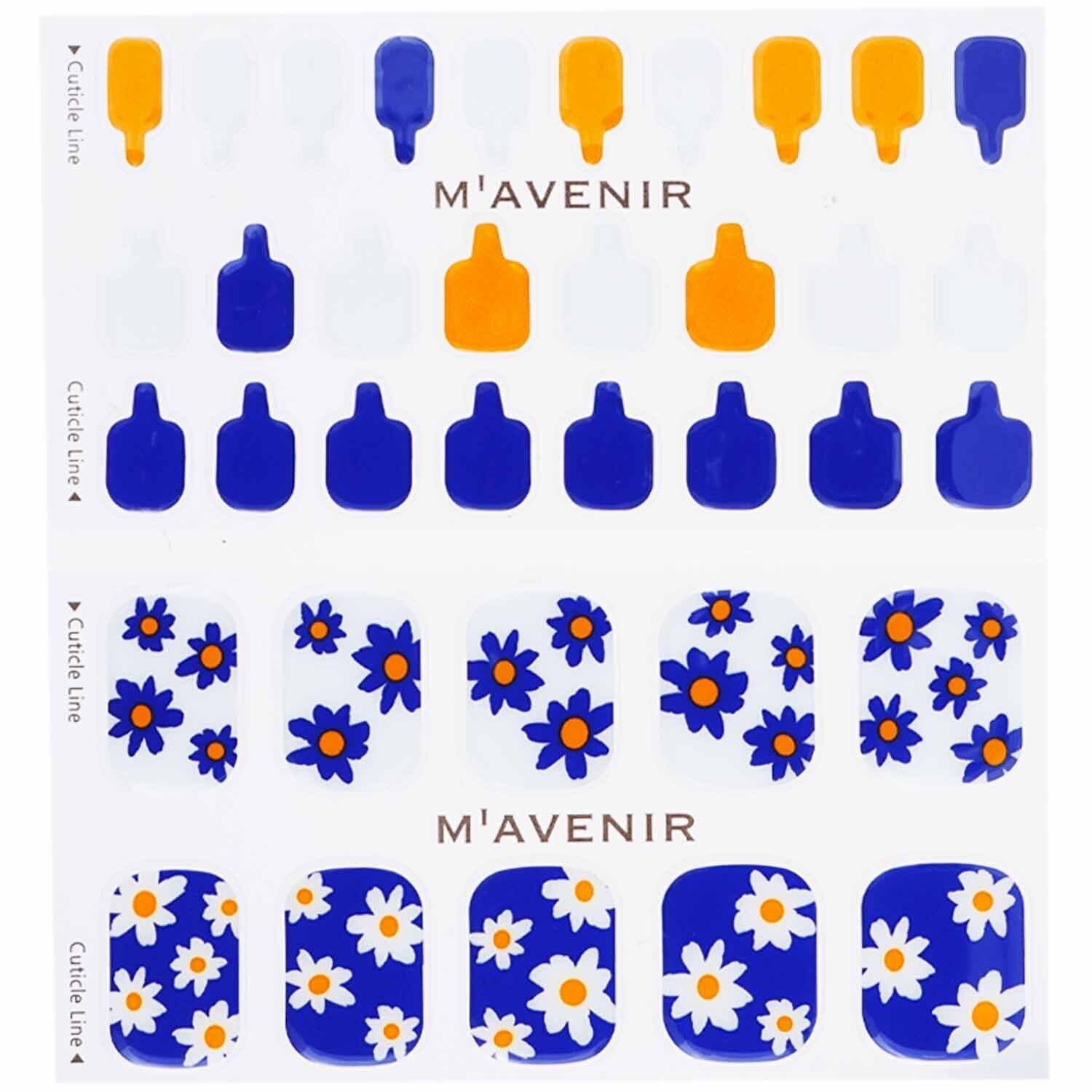 Nail Sticker (Patterned) - # Daisy Flower Garden Pedi by Mavenir - Image 2