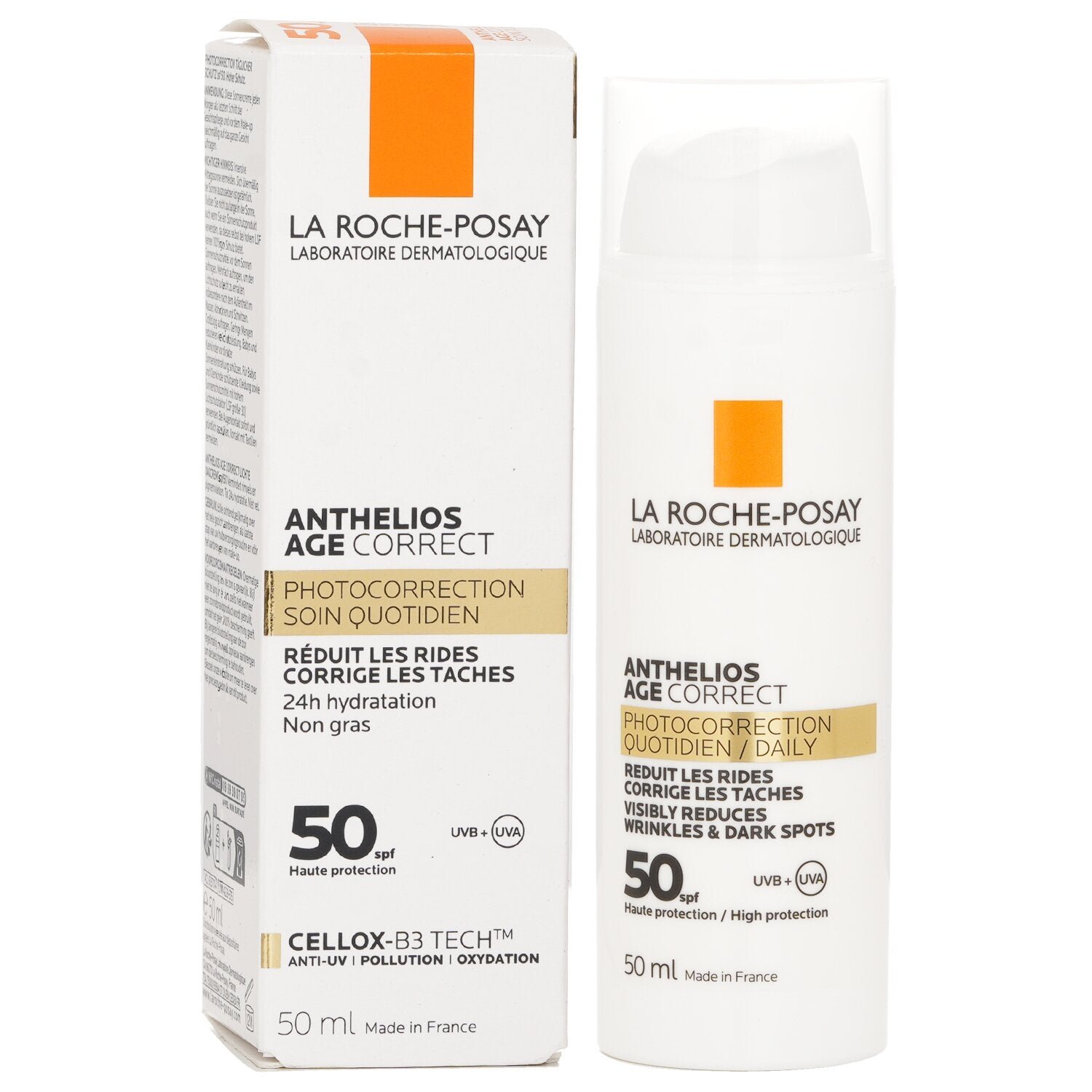 مصحح يومي لآثار التقدم بالسن Antelios - يقلل التجاعيد والبقع السوداء بوضوح SPF 50 من La Roche Posay - صورة 2